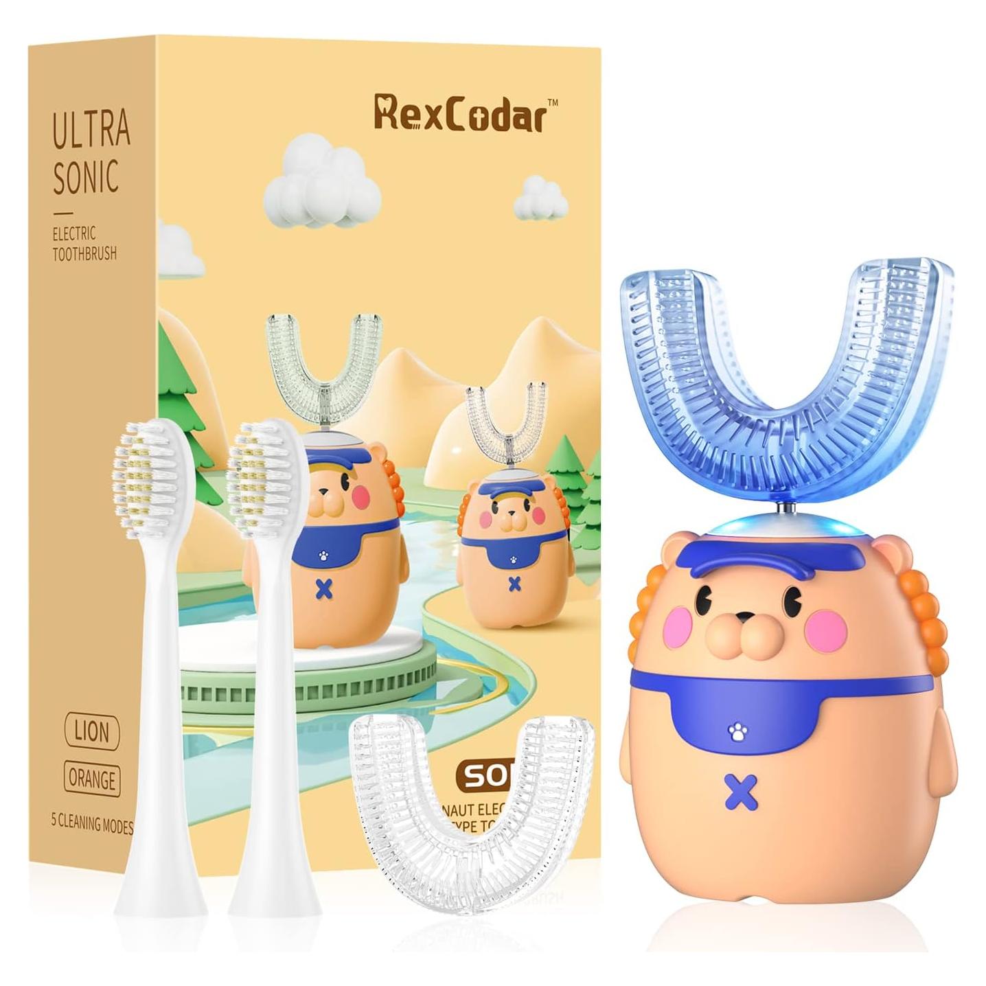 Cepillo de Dientes Eléctrico RexCodar para Niños 2-6 Años