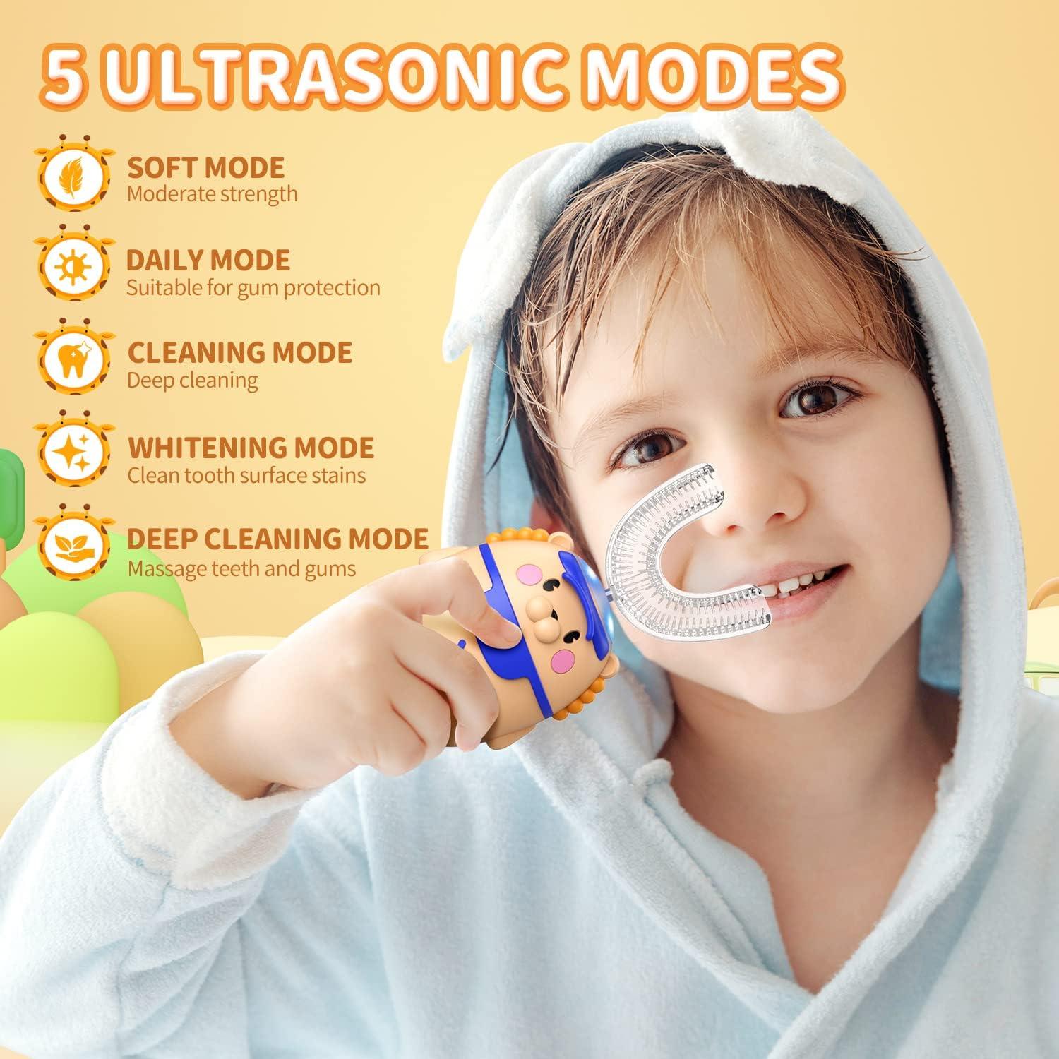 Cepillo de Dientes Eléctrico RexCodar para Niños 2-6 Años