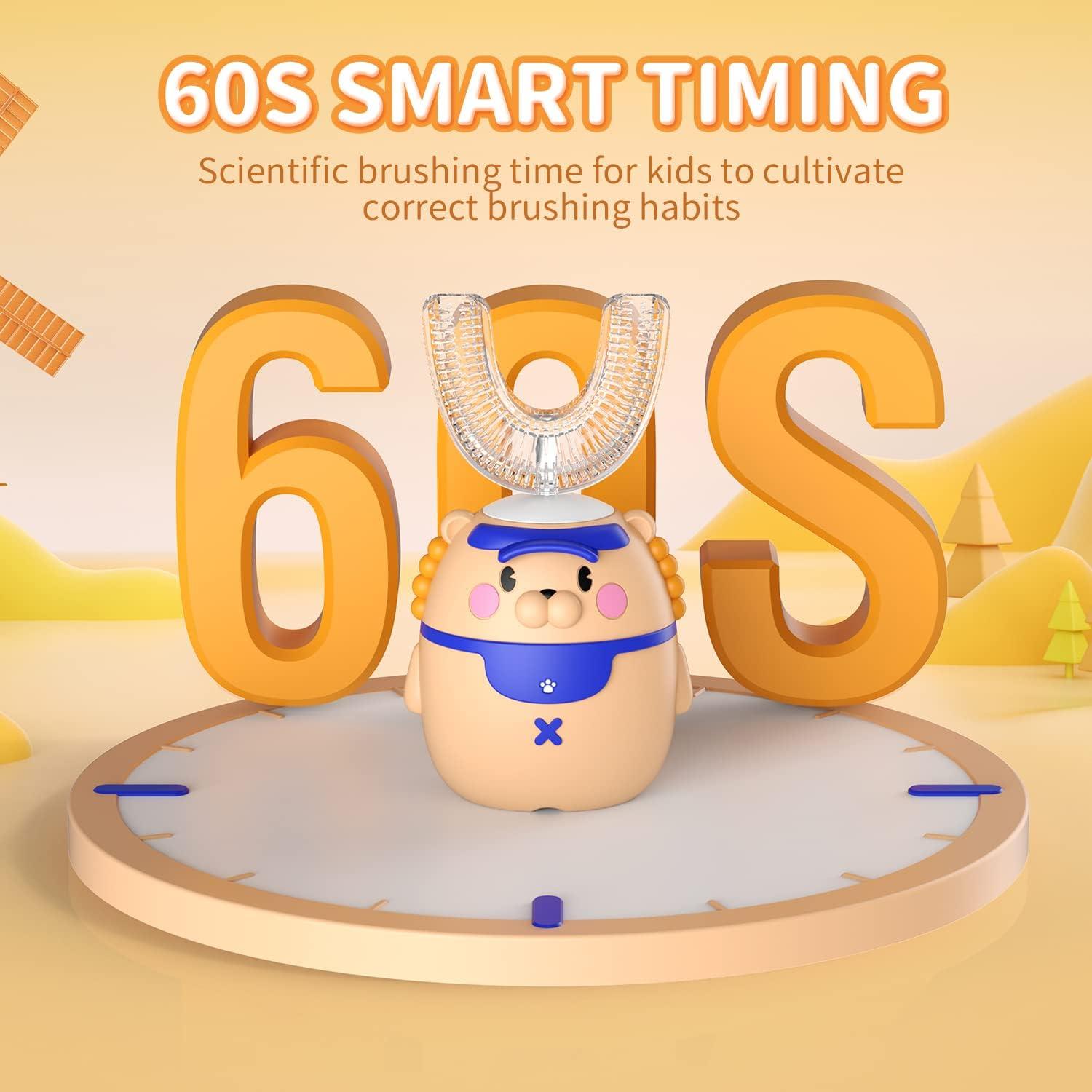 Cepillo de Dientes Eléctrico RexCodar para Niños 2-6 Años