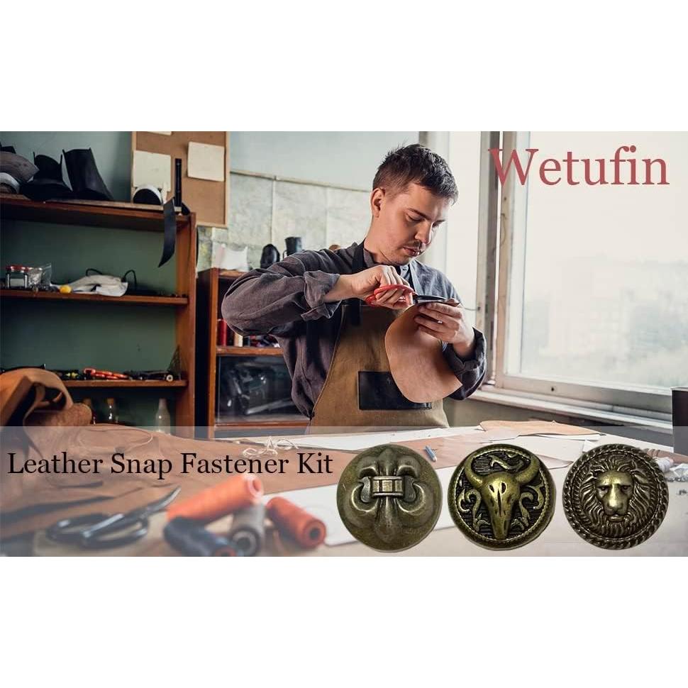 15 Botones a Presión de Bronce Wetufin 1.7cm Estilo Ancla