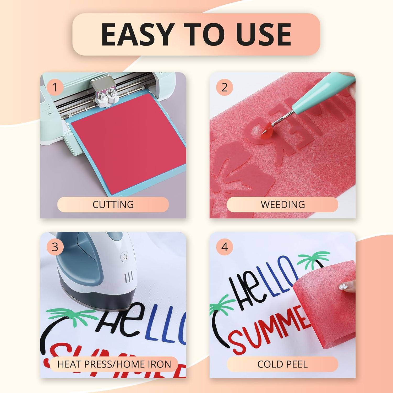 Vinilo de Transferencia de Calor Flock HTVRONT Azul 30.48x1.83m