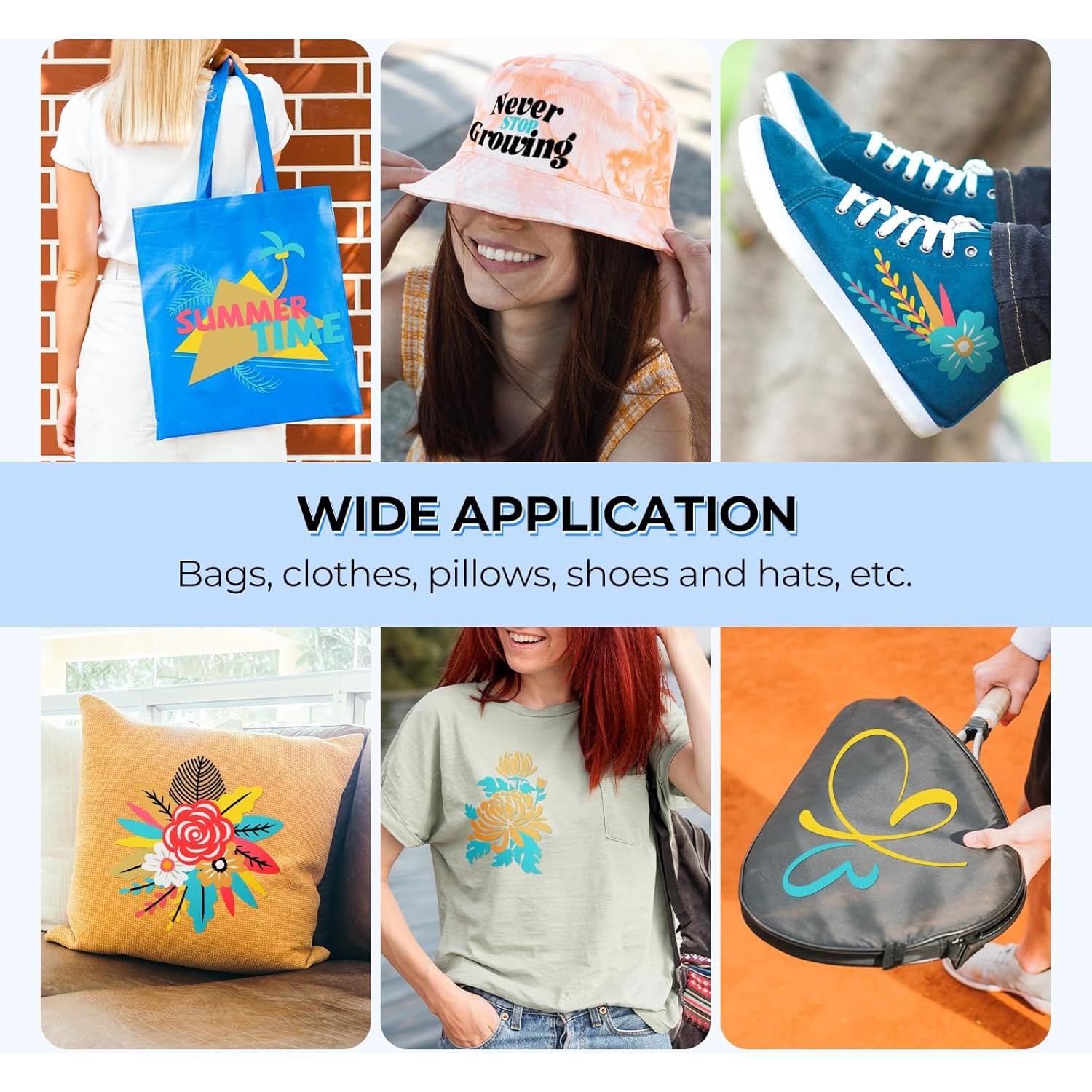 Rollo de Vinilo de Transferencia de Calor HTVRONT 30.48x1.22m Negro