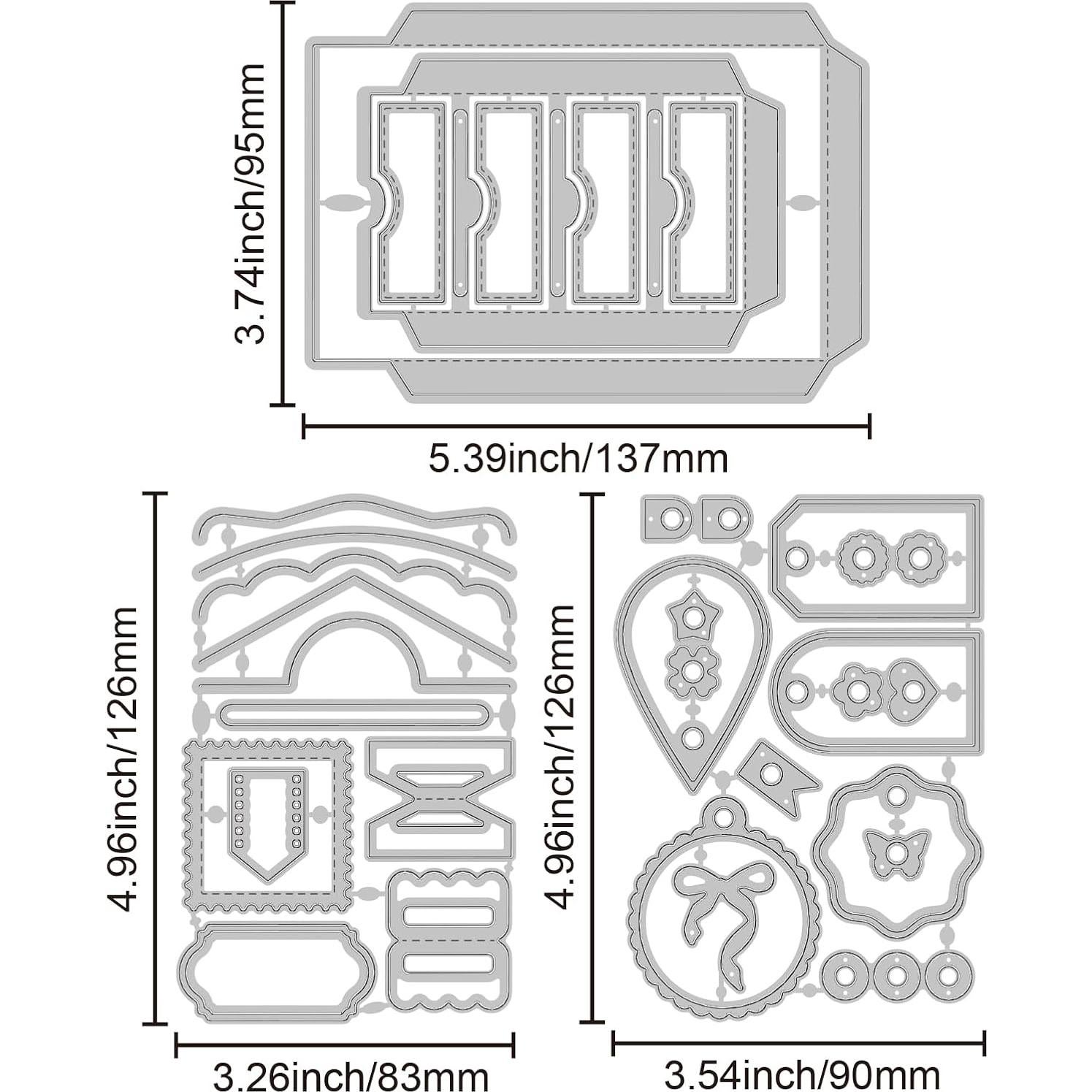 Troqueles de Fondo 3D GLOBLELAND para Scrapbooking DIY - 3 Piezas