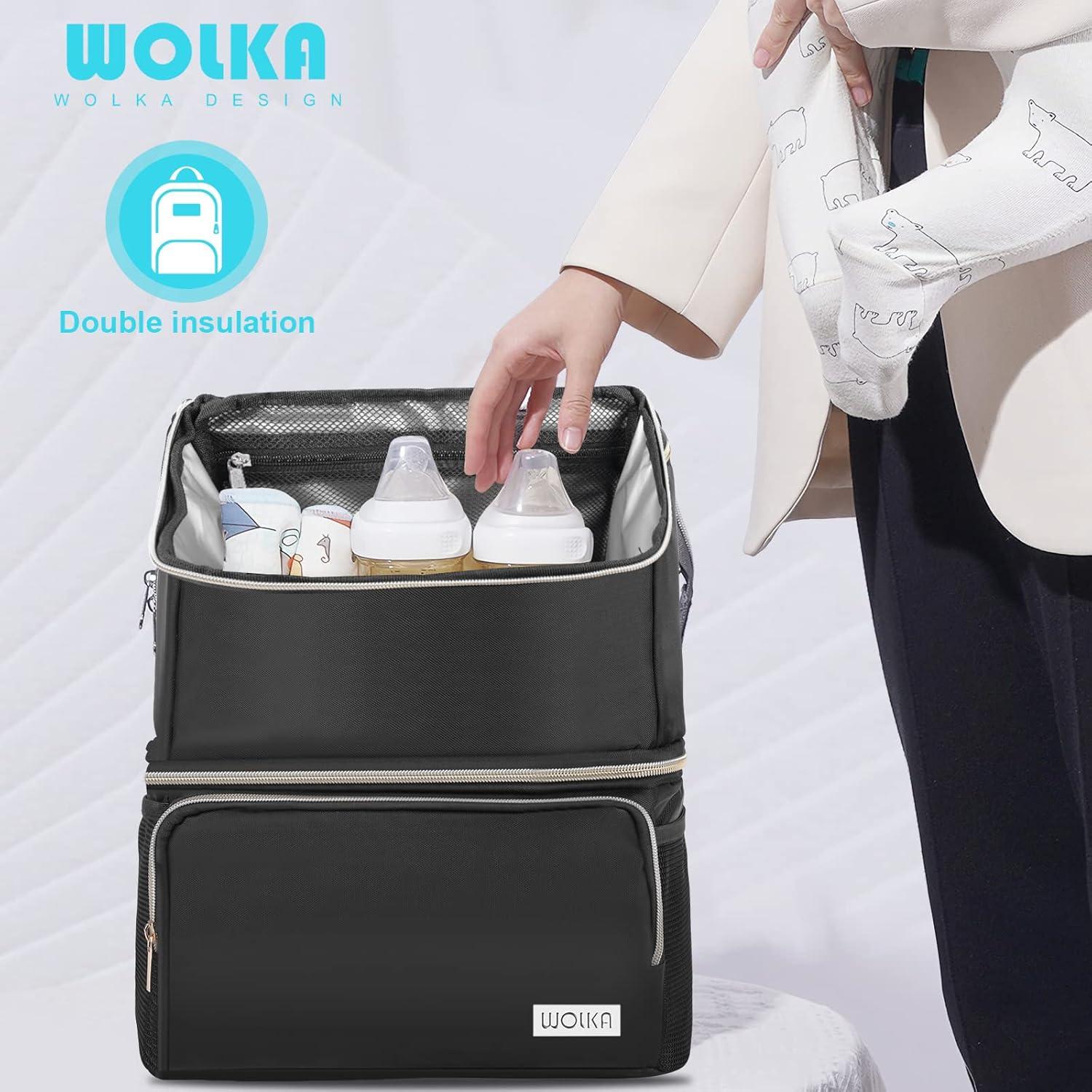 Mochila Enfriadora de Leche Materna Wolka WBP-BL Negra