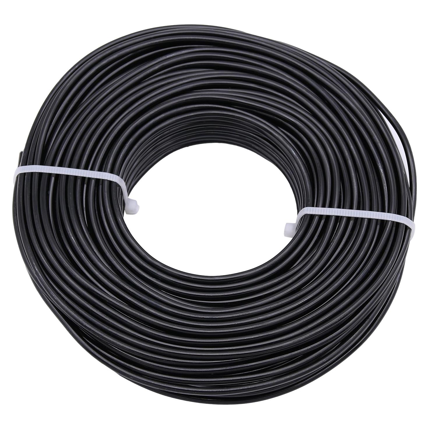 Alambre de Aluminio 9 Gauge Negro 30m para Manualidades YTKavq