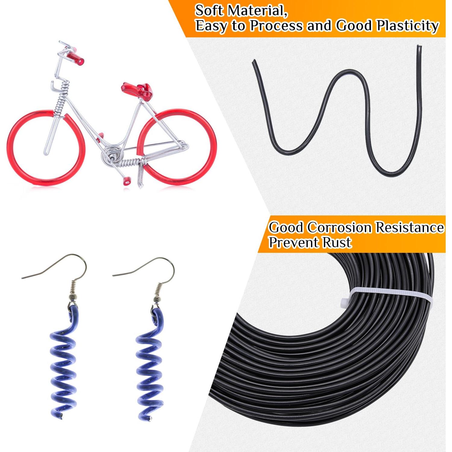 Alambre de Aluminio 9 Gauge Negro 30m para Manualidades YTKavq