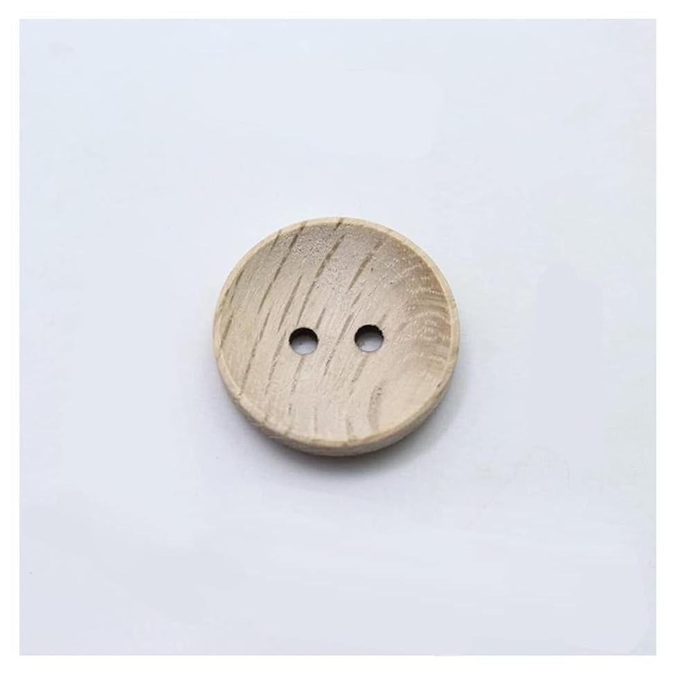 20 Botones de Madera Redondos 4 Agujeros Vingol 15mm DIY