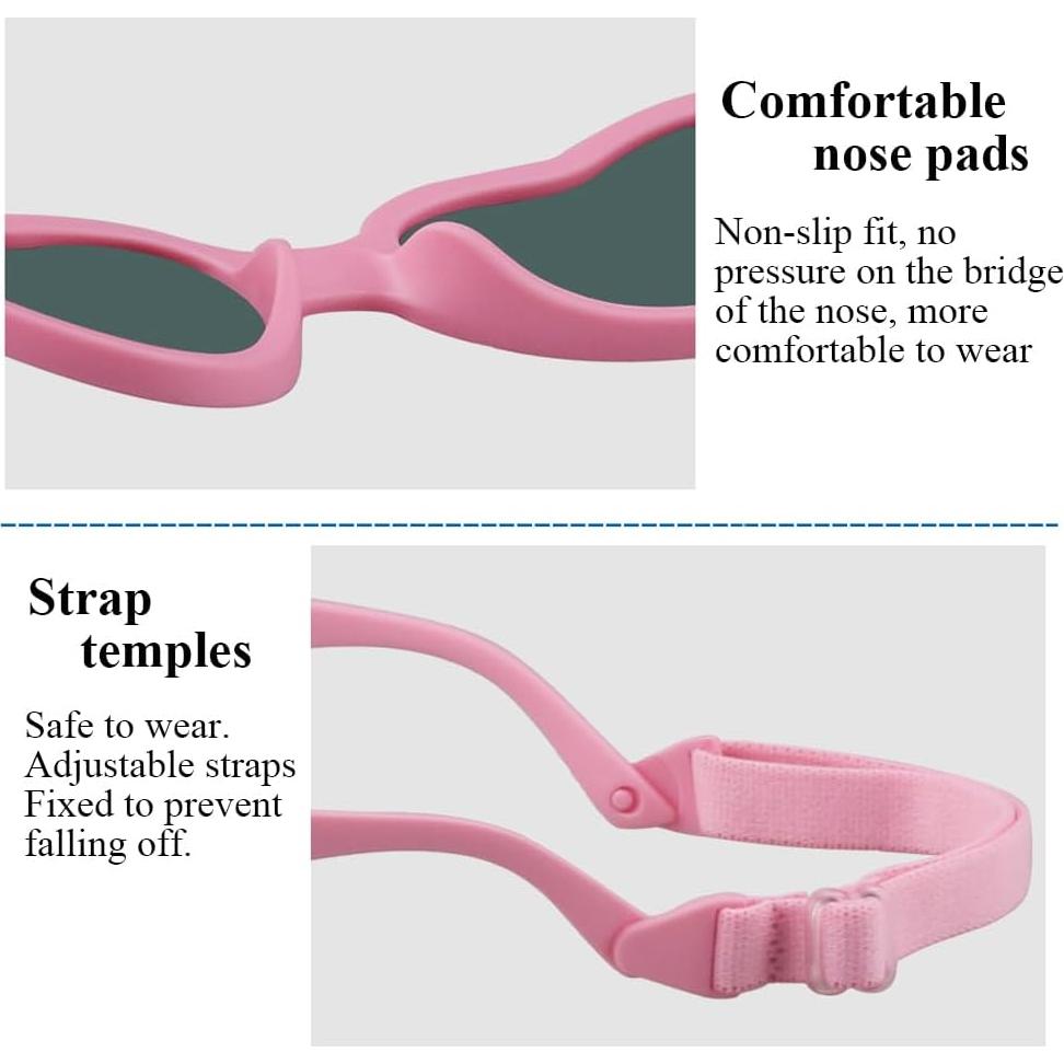 Gafas de sol polarizadas para bebés corazón con correa ajustable