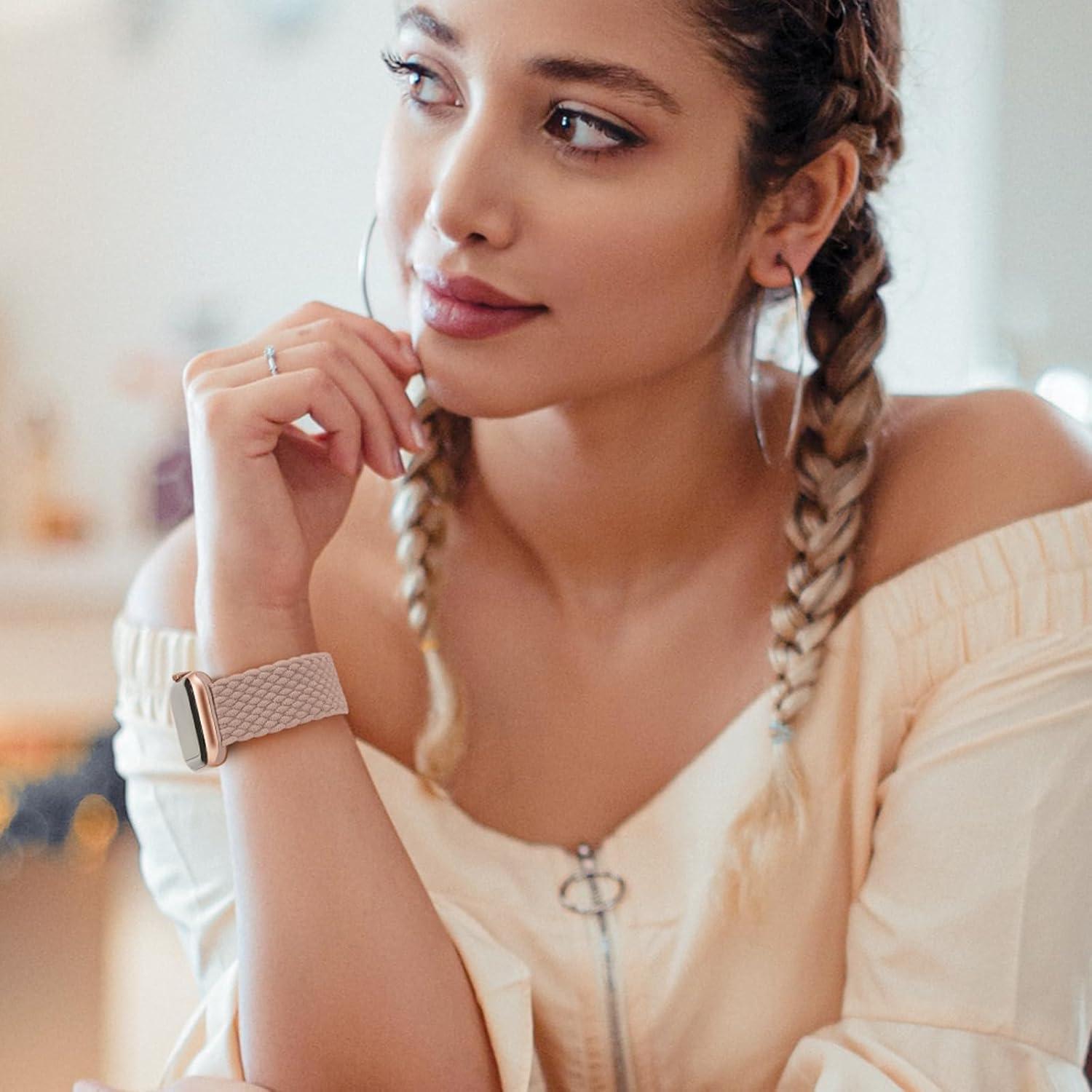 Banda trenzada Solo Loop DMVEIMAL para Apple Watch 38-49mm