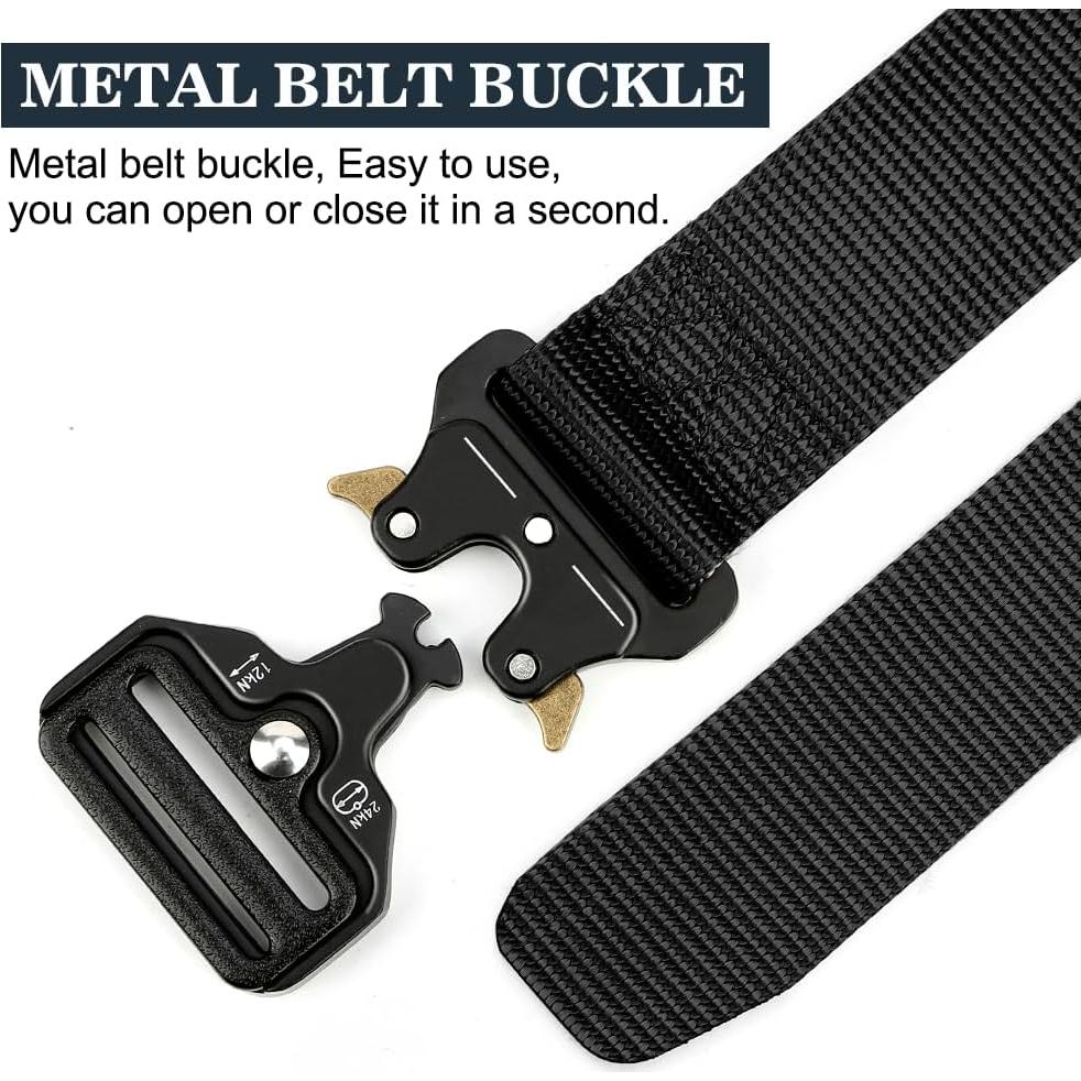 Cinturón Táctico Militar para Hombre con Hebilla Rápida 125cm