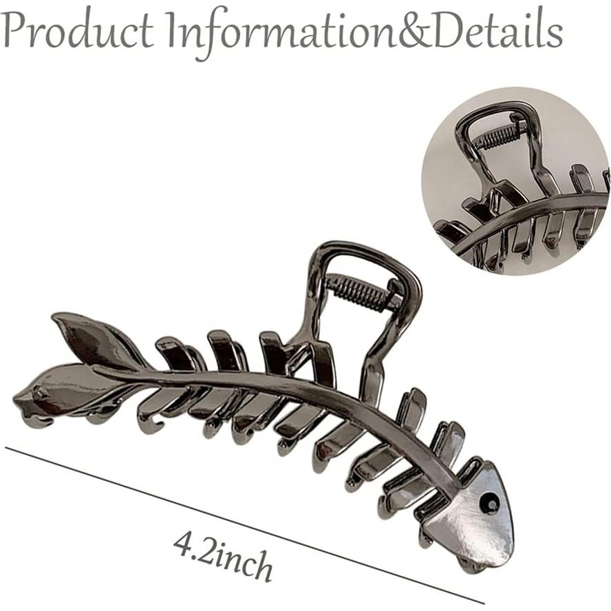 Clip para Cabello BELSITA Espina de Pescado Negro Antideslizante