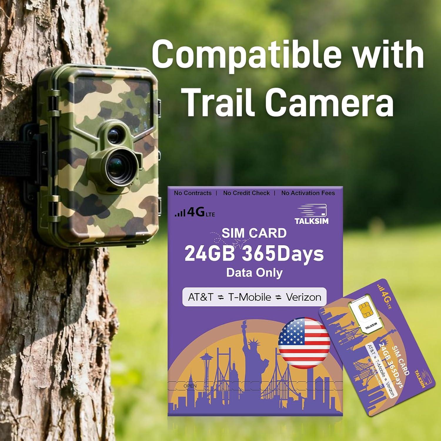 Tarjeta SIM de Datos 24GB 365D TALKSIM 4G LTE USA