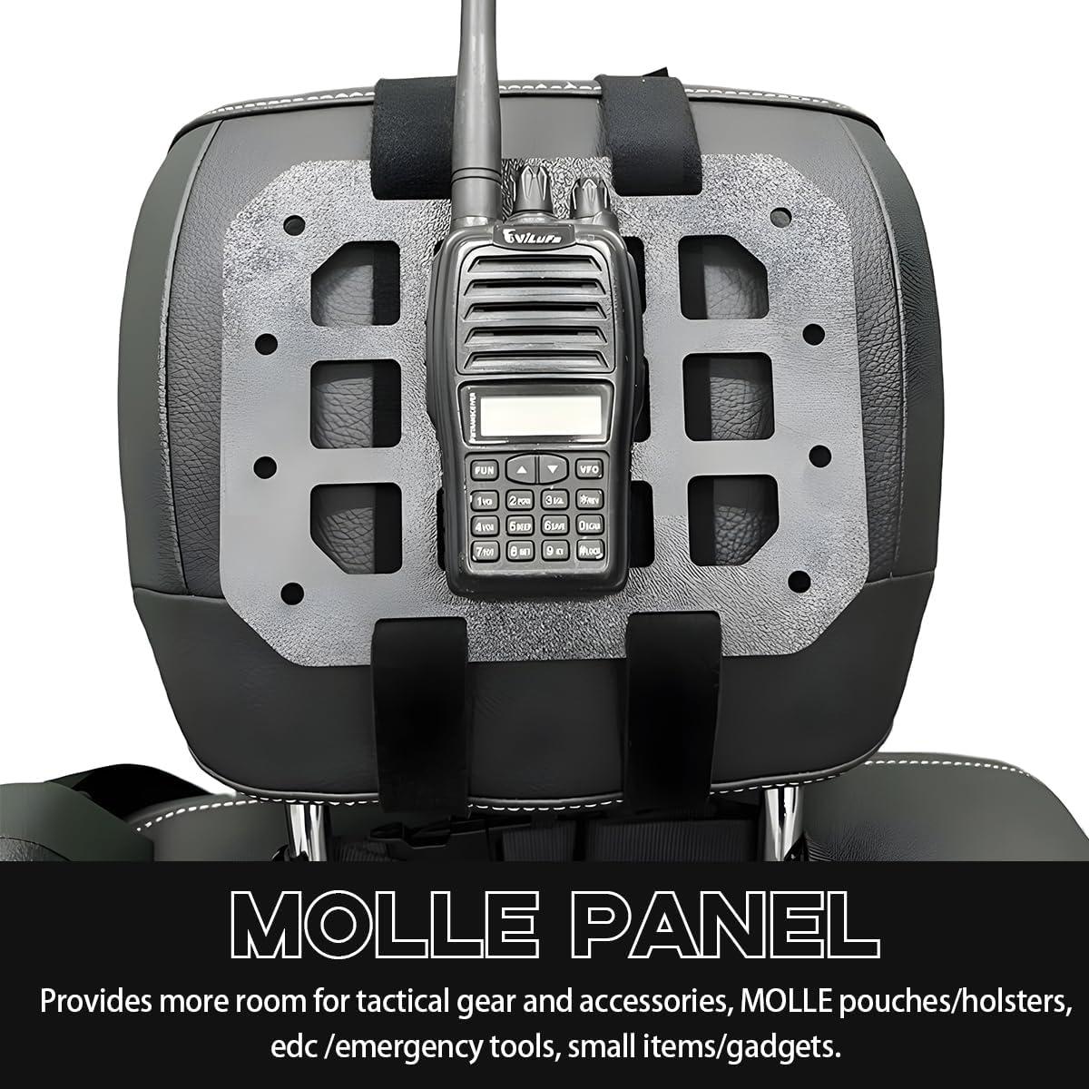 Panel Rígido MOLLE para Coche Yourkar - Organizador EDC Negro