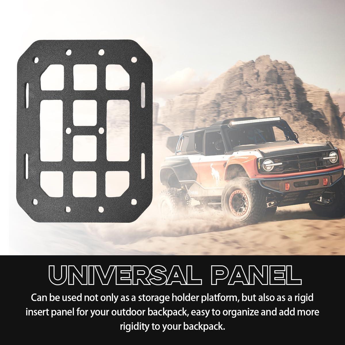 Panel Rígido MOLLE para Coche Yourkar - Organizador EDC Negro