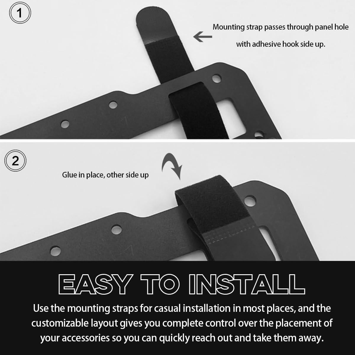 Panel Rígido MOLLE para Coche Yourkar - Organizador EDC Negro