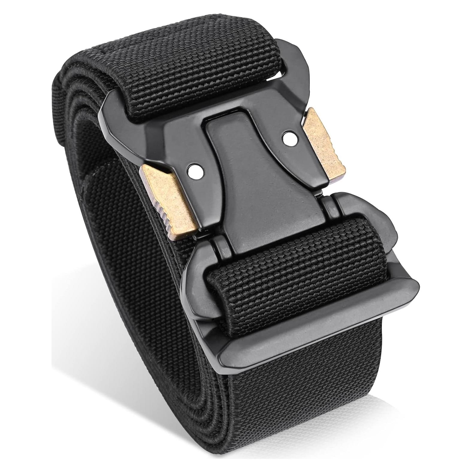 Cinturón Táctico Nylon Elástico Militar SV-TAC-001 Negro