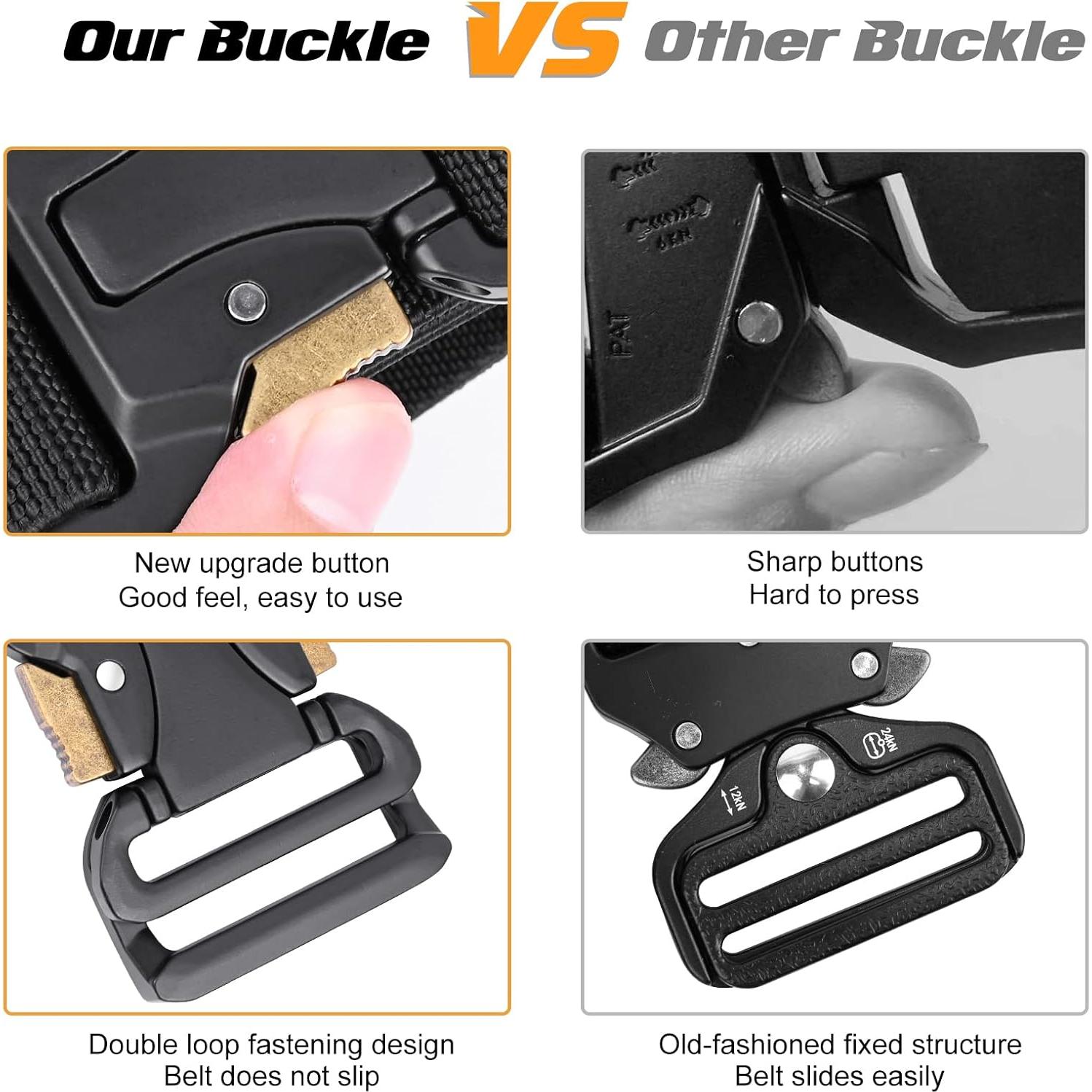 Cinturón Táctico Nylon Elástico Militar SV-TAC-001 Negro