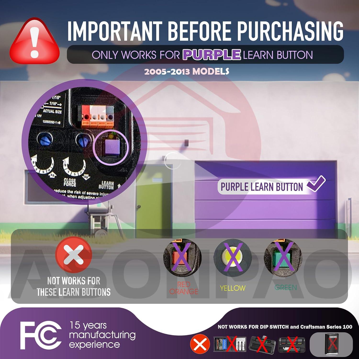 Control Remoto Liftmaster 371LM 950CD para Puerta de Garaje