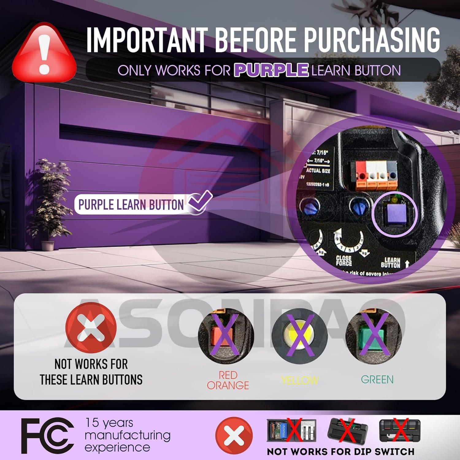 Control Remoto LiftMaster 371LM 950CD para Puerta de Garaje