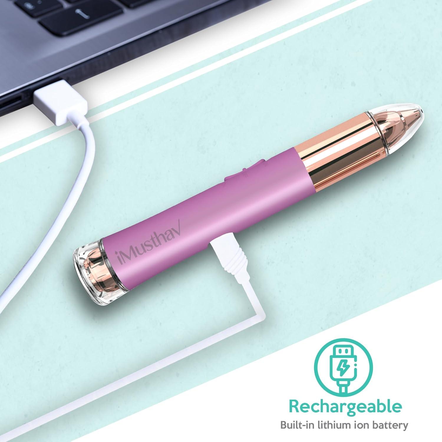 Removedor de Vello Facial y Cejas iMusthav 2 en 1 Recargable USB