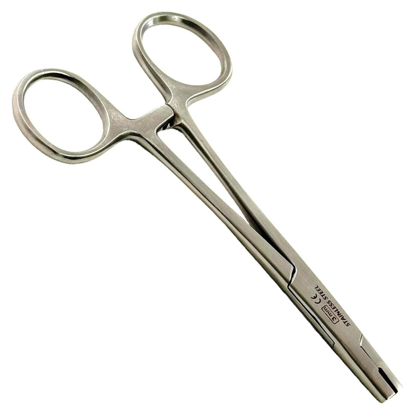 Pinzas Hemostáticas WSI para Piercings - Mandíbulas 3mm Acero Inoxidable
