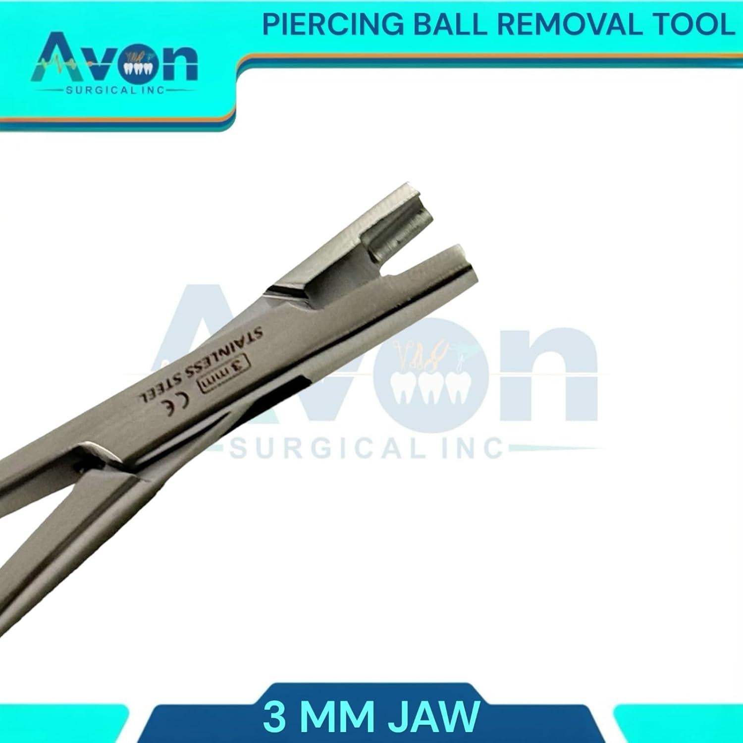 Pinzas Hemostáticas WSI para Piercings - Mandíbulas 3mm Acero Inoxidable