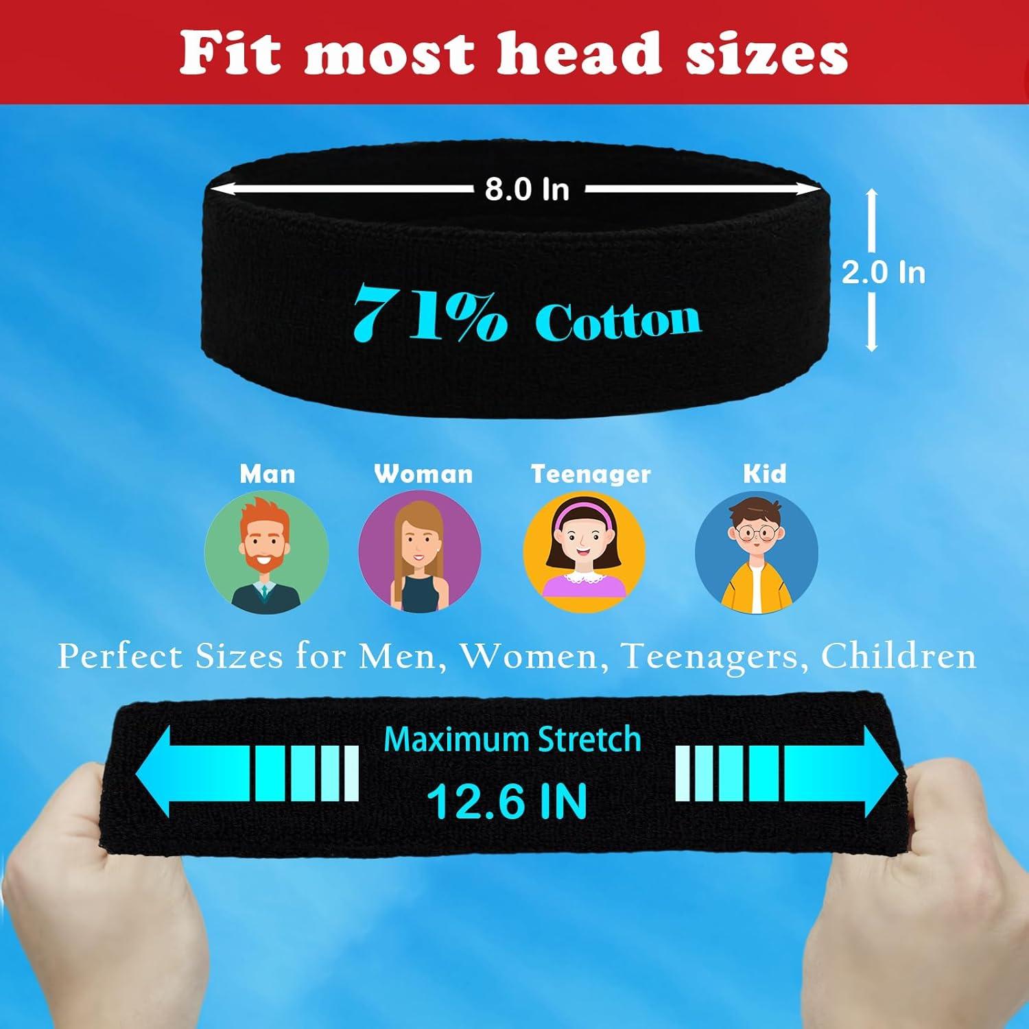 Conjunto de 3 Bandas para el Sudor Pejnl - Algodón Antideslizante