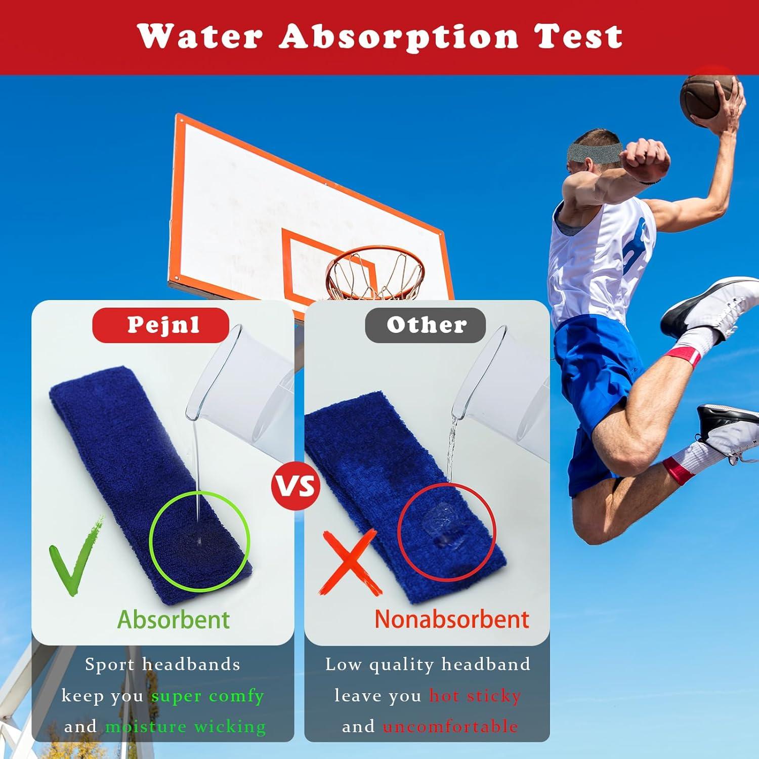 Conjunto de 3 Bandas para el Sudor Pejnl - Algodón Antideslizante