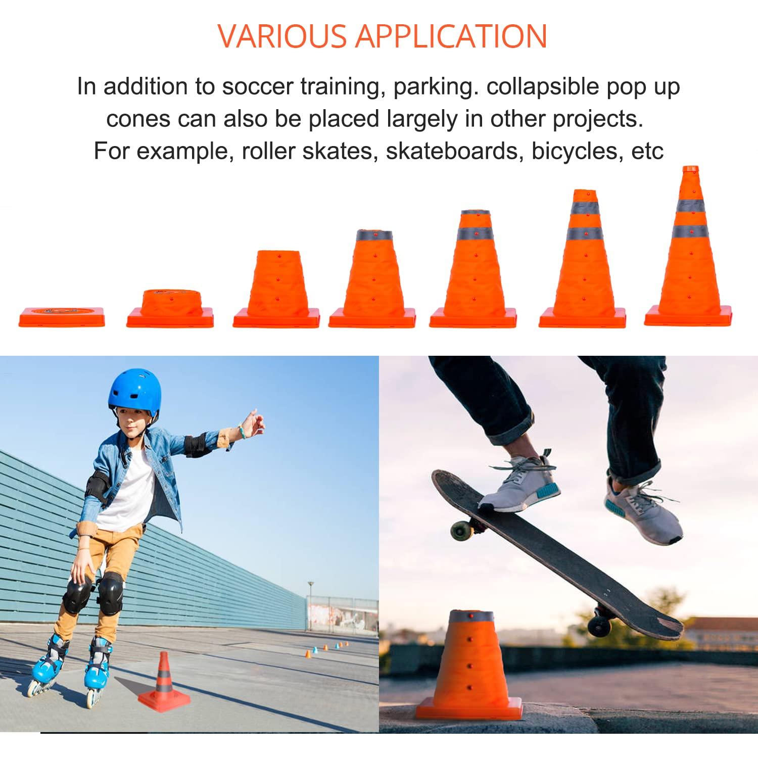 Cono de Tráfico Colapsable GUARDLEAD 18" Reflectante