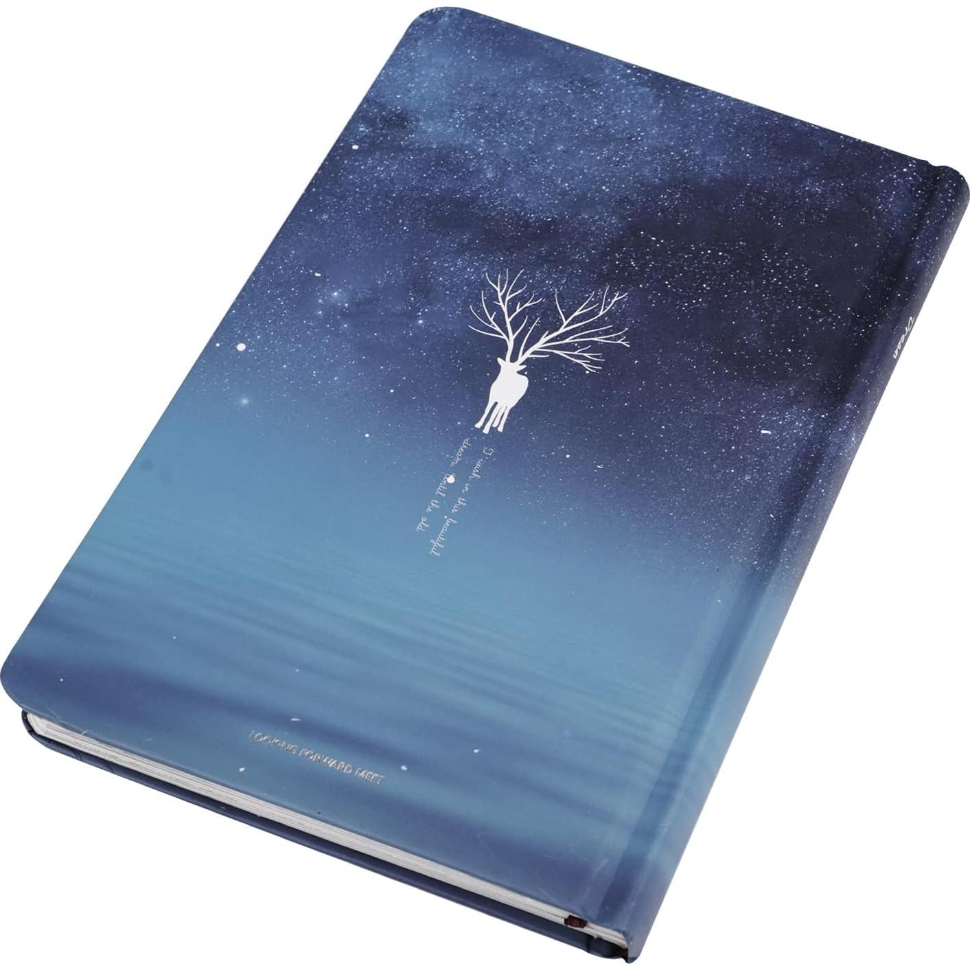 Diario A5 RUIXIA Tapa Dura Colorido con Ciervo y Luna 256 Páginas