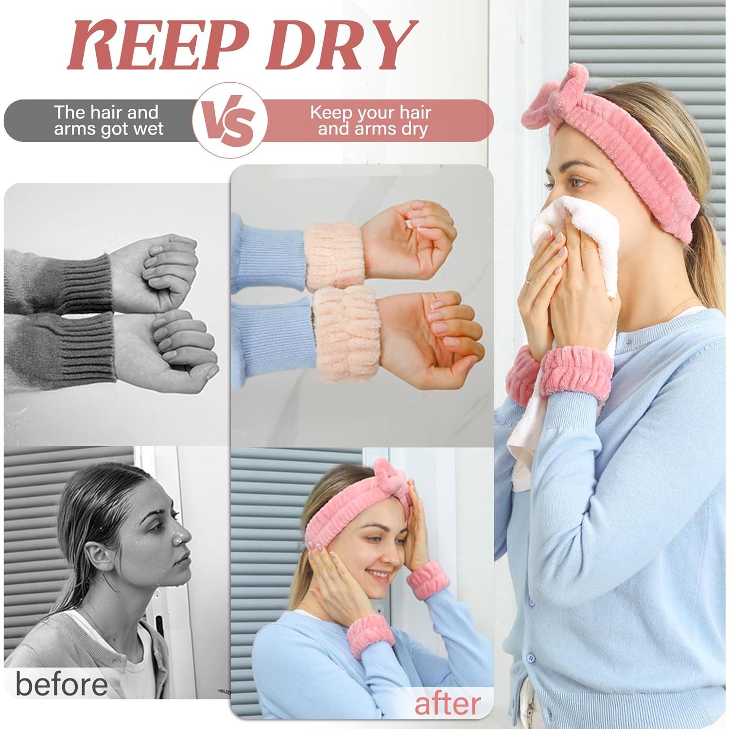 Muñequera Absorbente de Microfibra Crosize - 6 Piezas