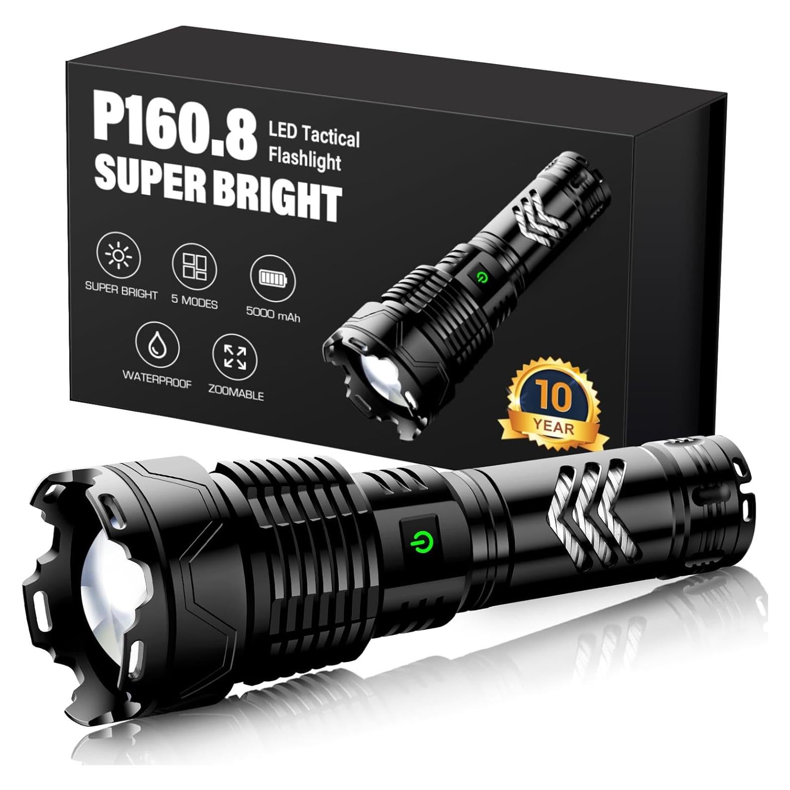 Linterna Táctica Sinvimes XHP160.8 990000LM IPX7 Recargable