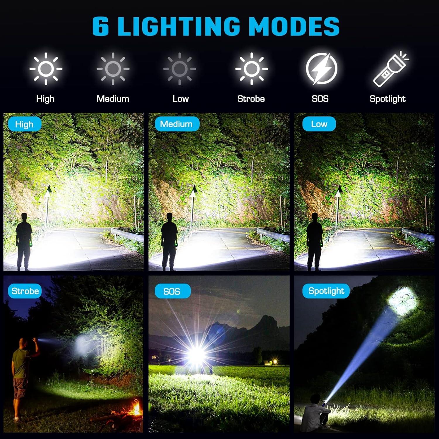 Linterna Táctica Sinvimes XHP160.8 990000LM IPX7 Recargable