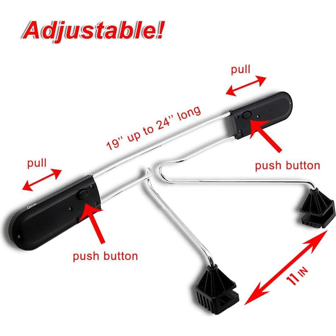 Perchero de abrigo ajustable Zento Deals Chrome 48-61 cm