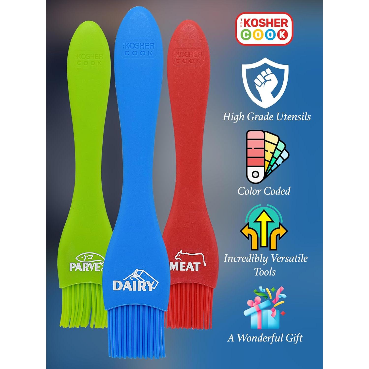 Brocha de Silicona Azul The Kosher Cook para Cocina Kosher