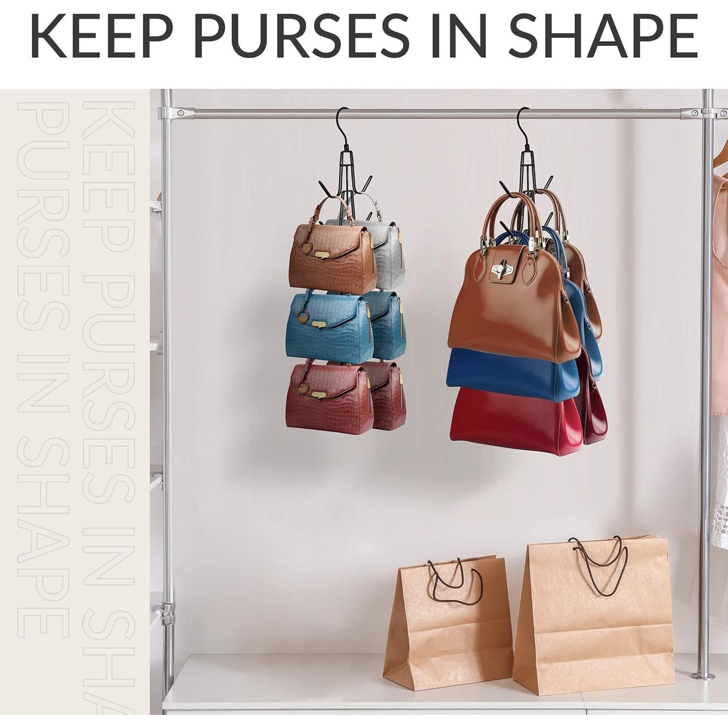 Organizador de Bolsos ZEDODIER Negro, Soporte de Metal Ahorra Espacio