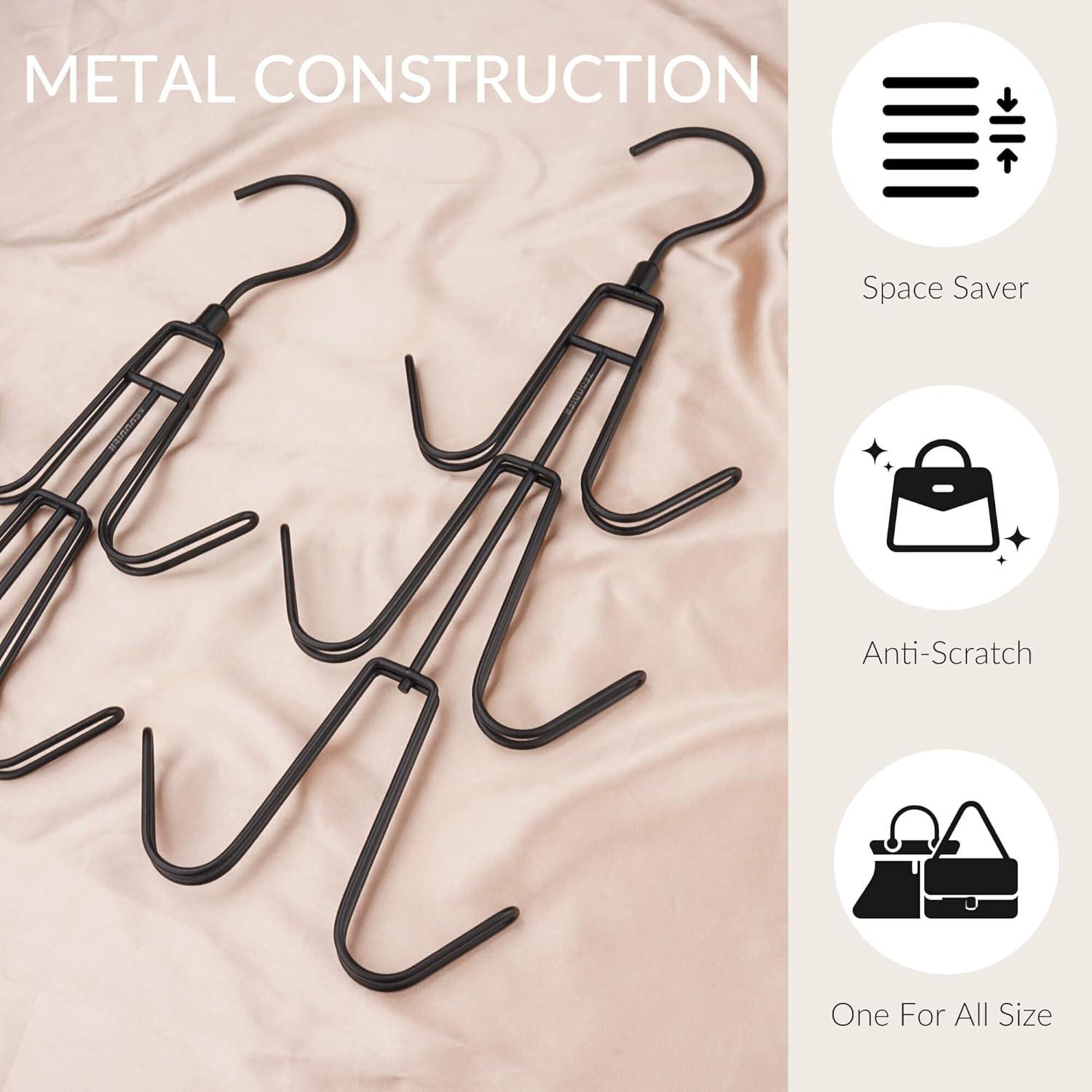 Organizador de Bolsos ZEDODIER Negro, Soporte de Metal Ahorra Espacio