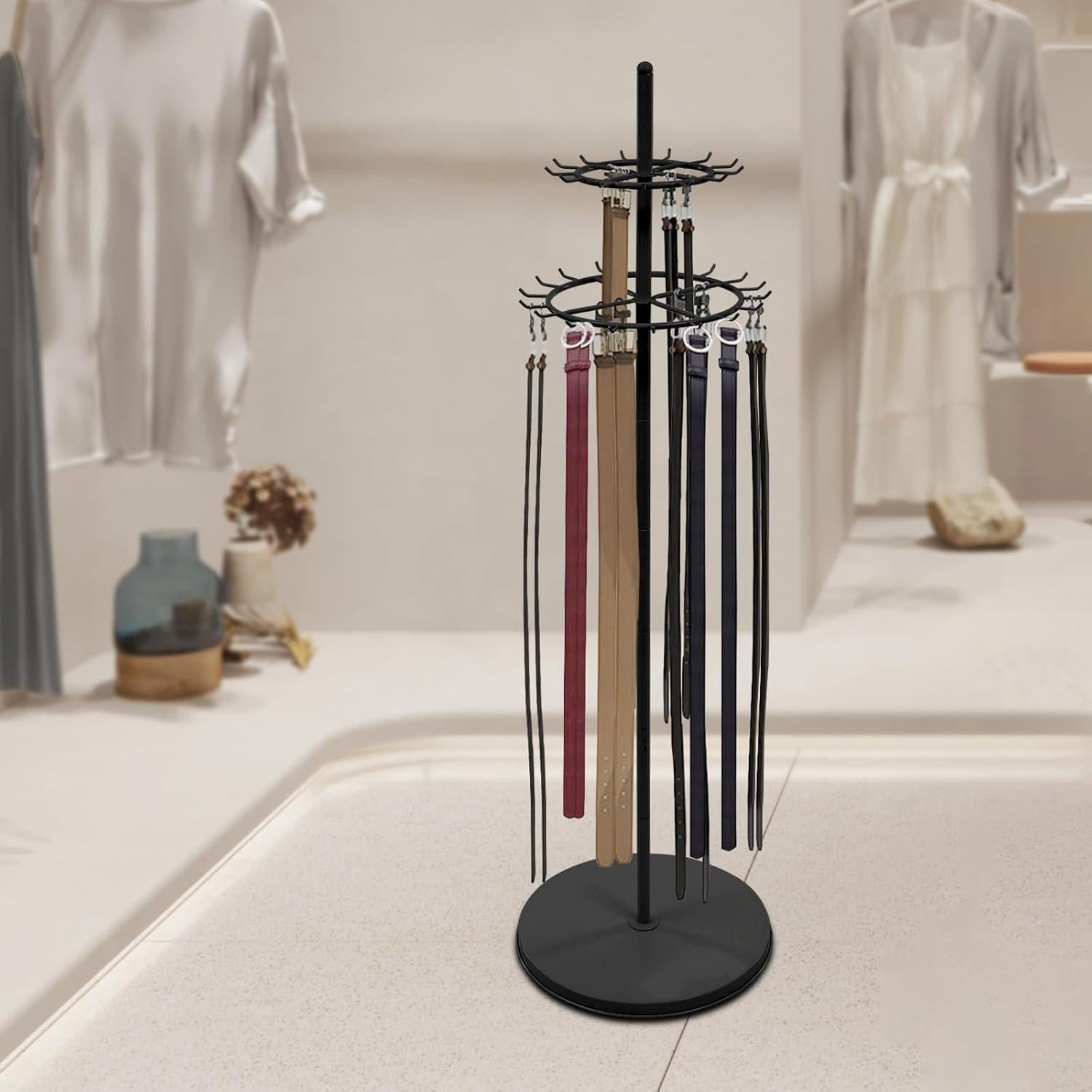 Perchero Giratorio Nozue de Exhibición para Cinturones 168cm Negro