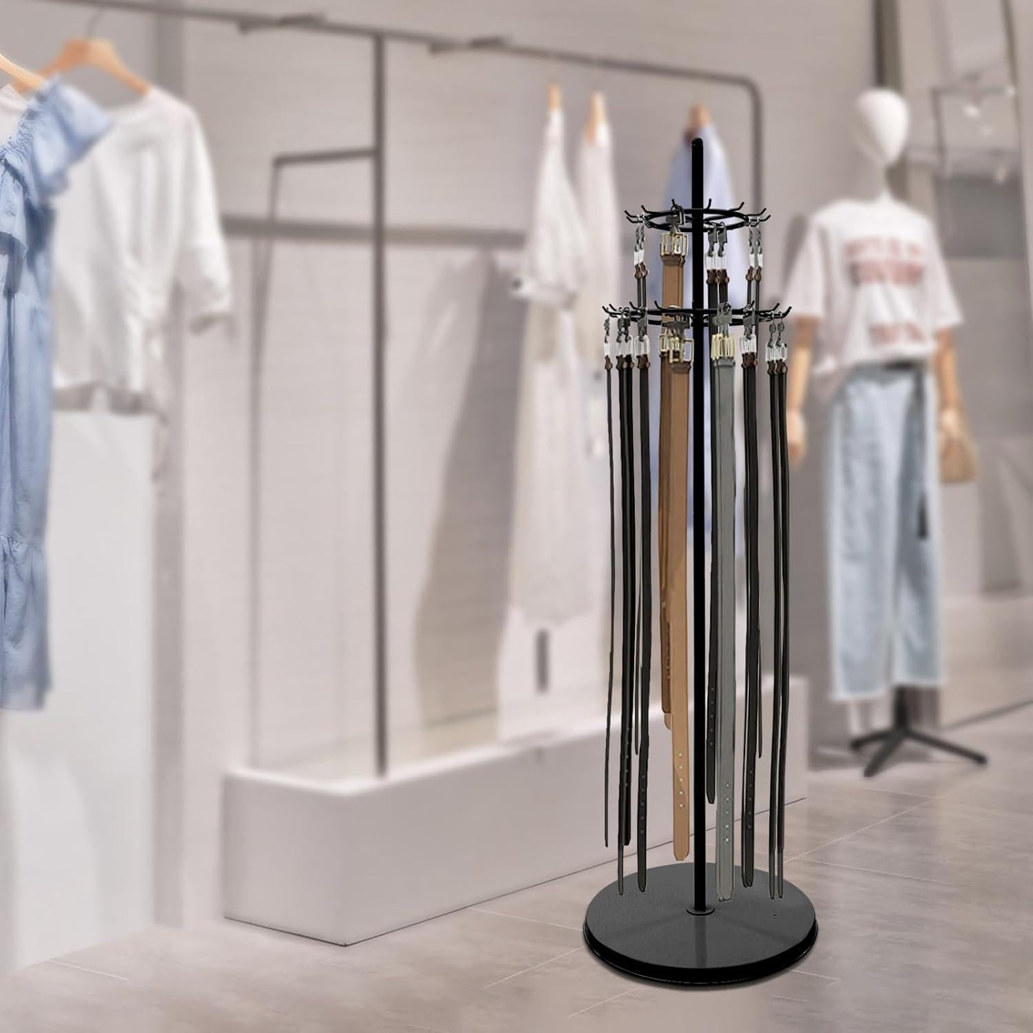 Perchero Giratorio Nozue de Exhibición para Cinturones 168cm Negro