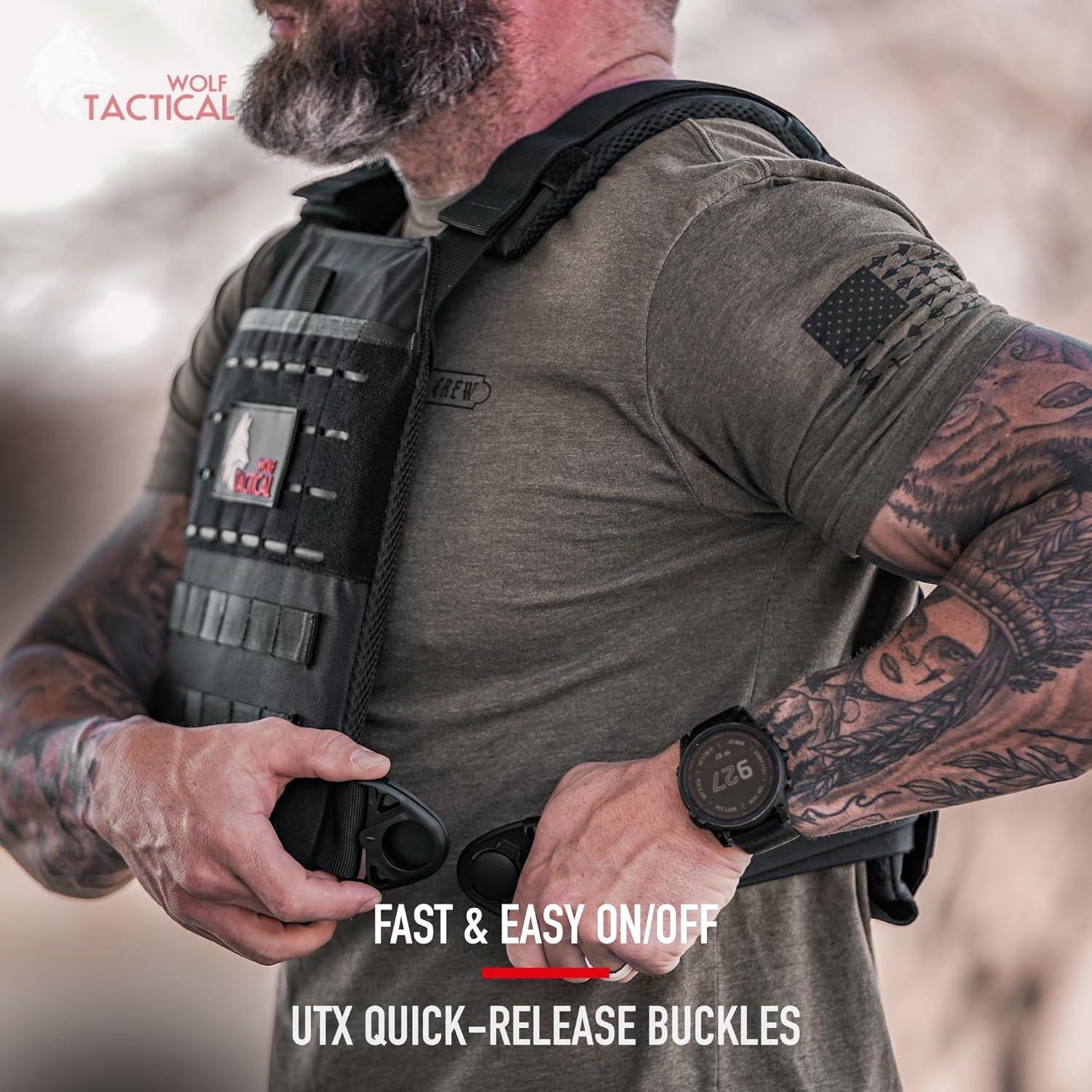 Chaleco con Peso WOLF TACTICAL Ajustable para Entrenamiento