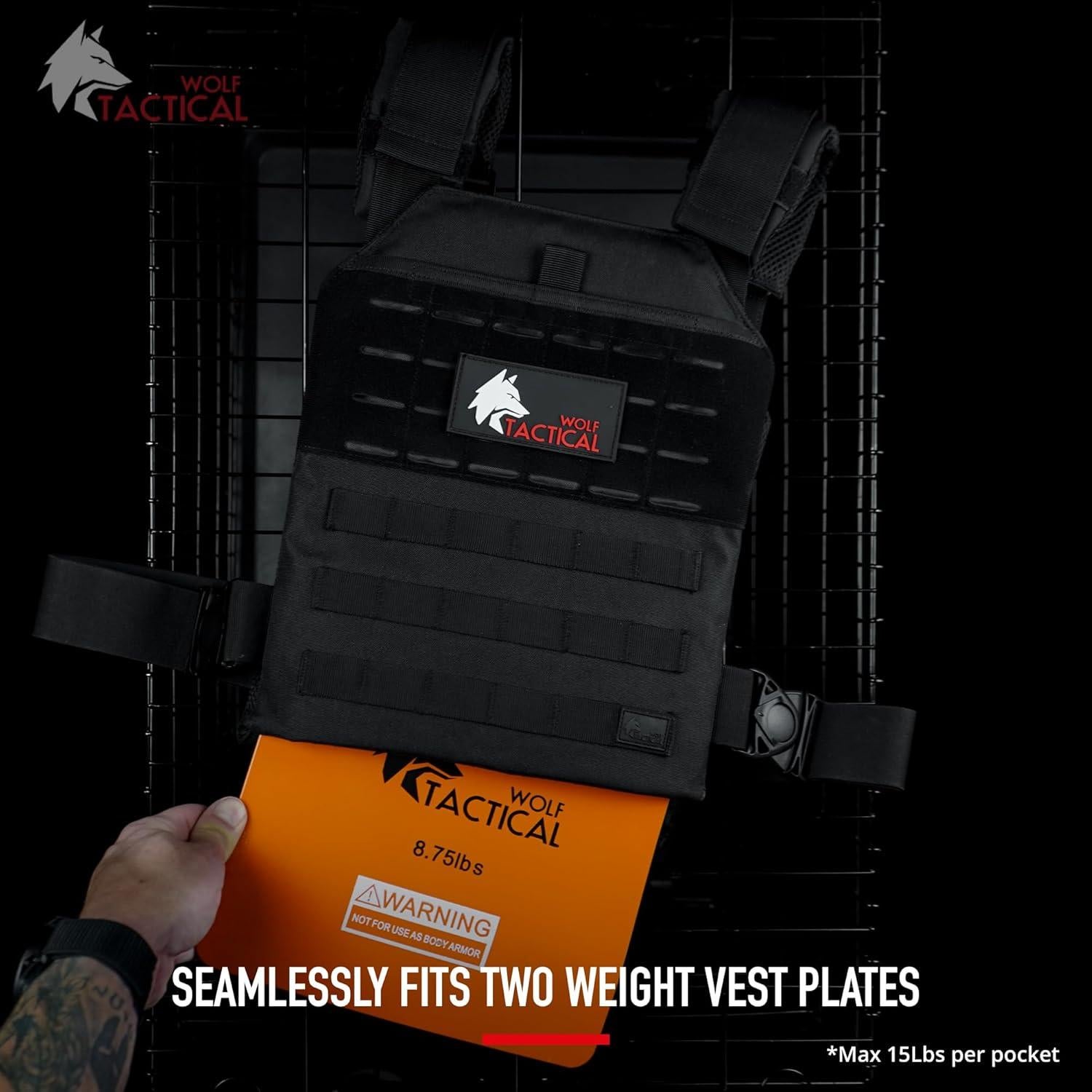 Chaleco con Peso WOLF TACTICAL Ajustable para Entrenamiento