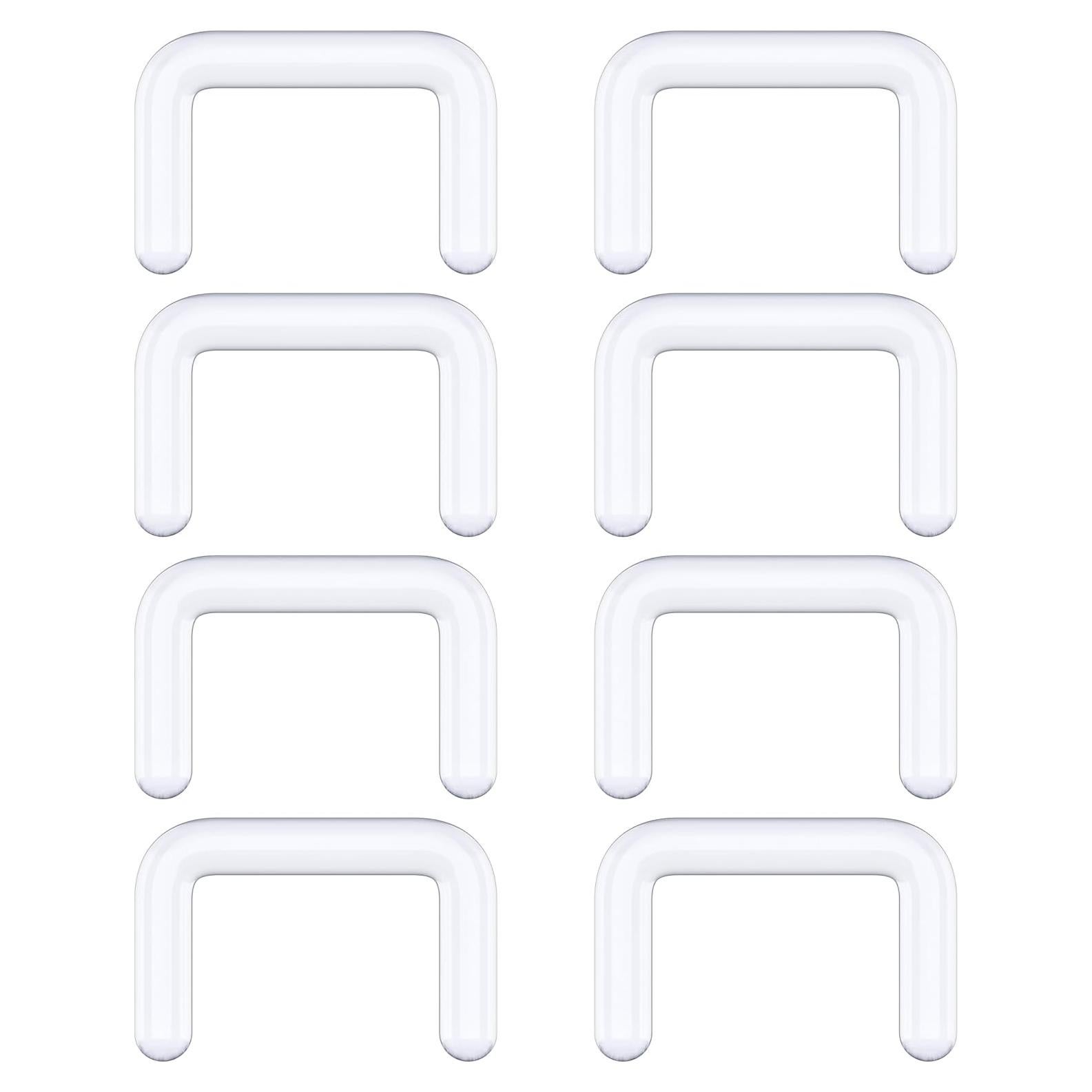 Retenedores de Septum Transparentes Bioflex - Paquete de 8 Piezas