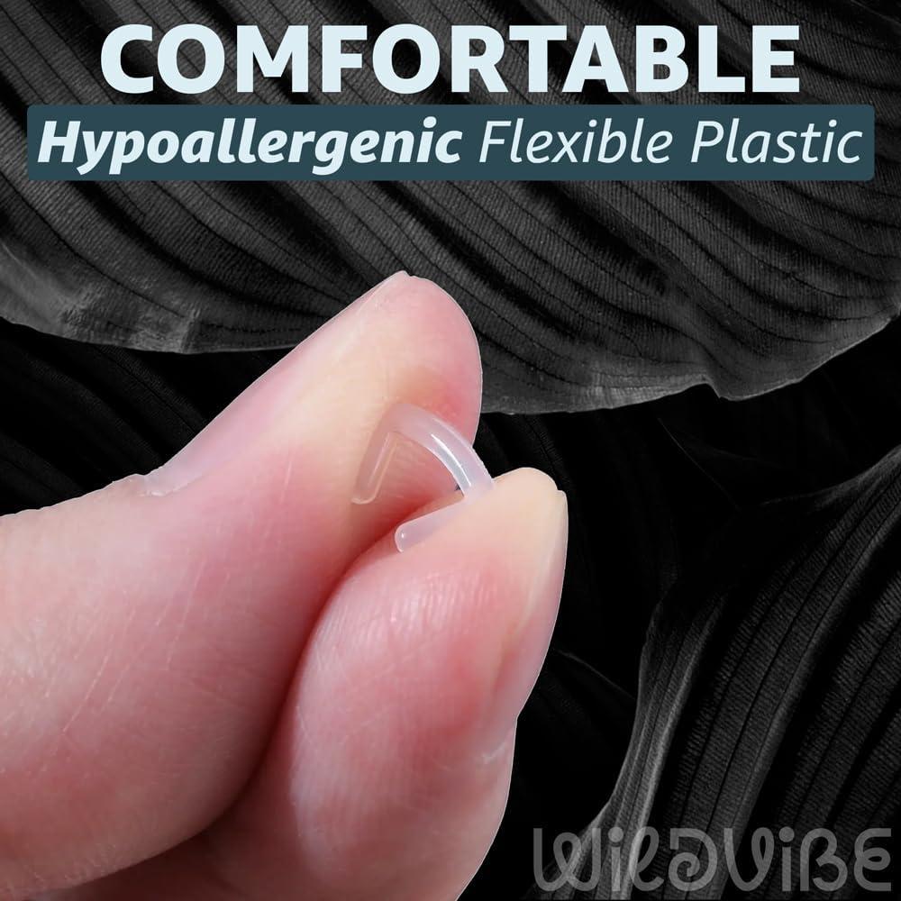 Retenedores de Septum Transparentes Bioflex - Paquete de 8 Piezas