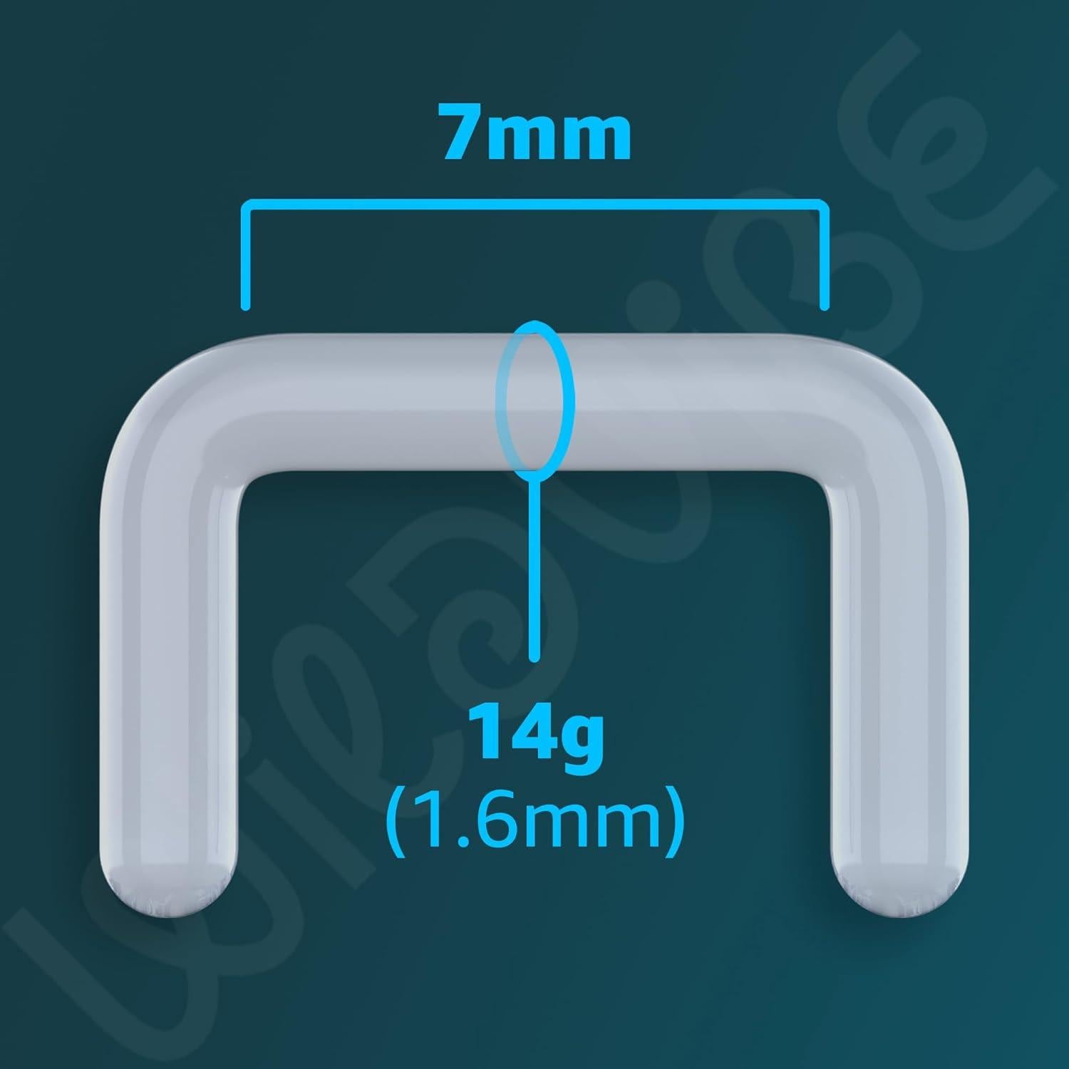 Retenedores de Septum Transparentes Bioflex - Paquete de 8 Piezas