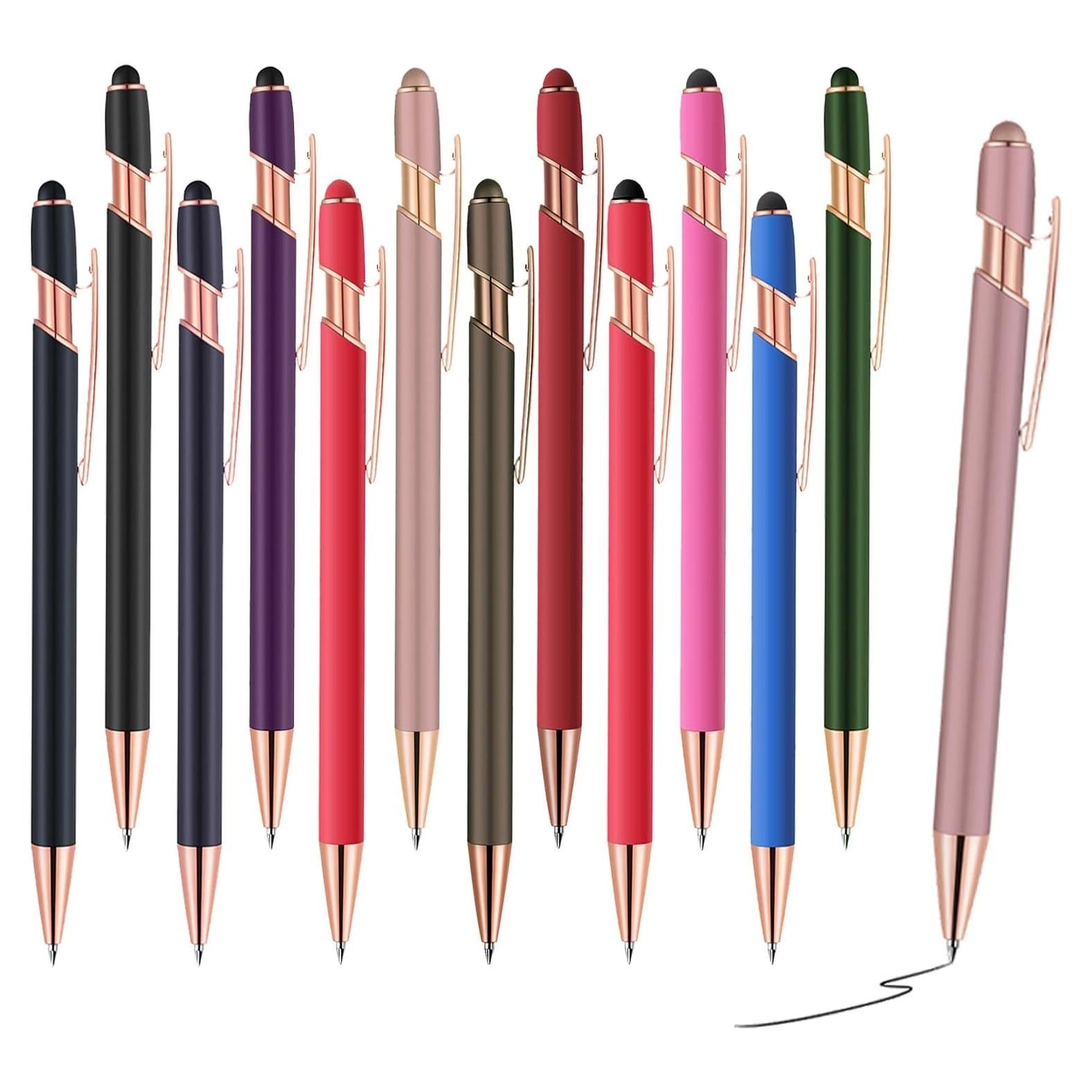 Bolígrafo Stylus 2 en 1 FIRCRE con 12 Recambios Tinta Negra