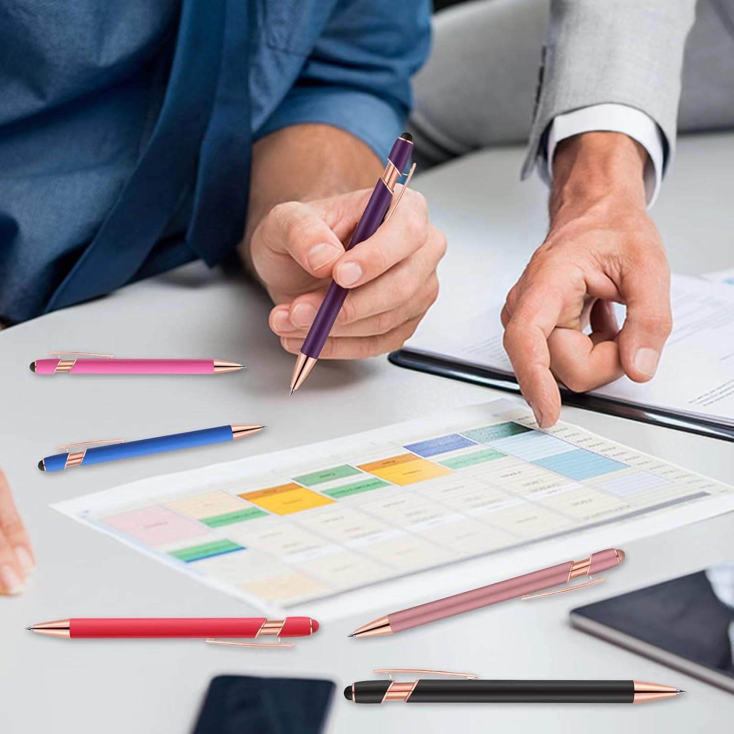 Bolígrafo Stylus 2 en 1 FIRCRE con 12 Recambios Tinta Negra