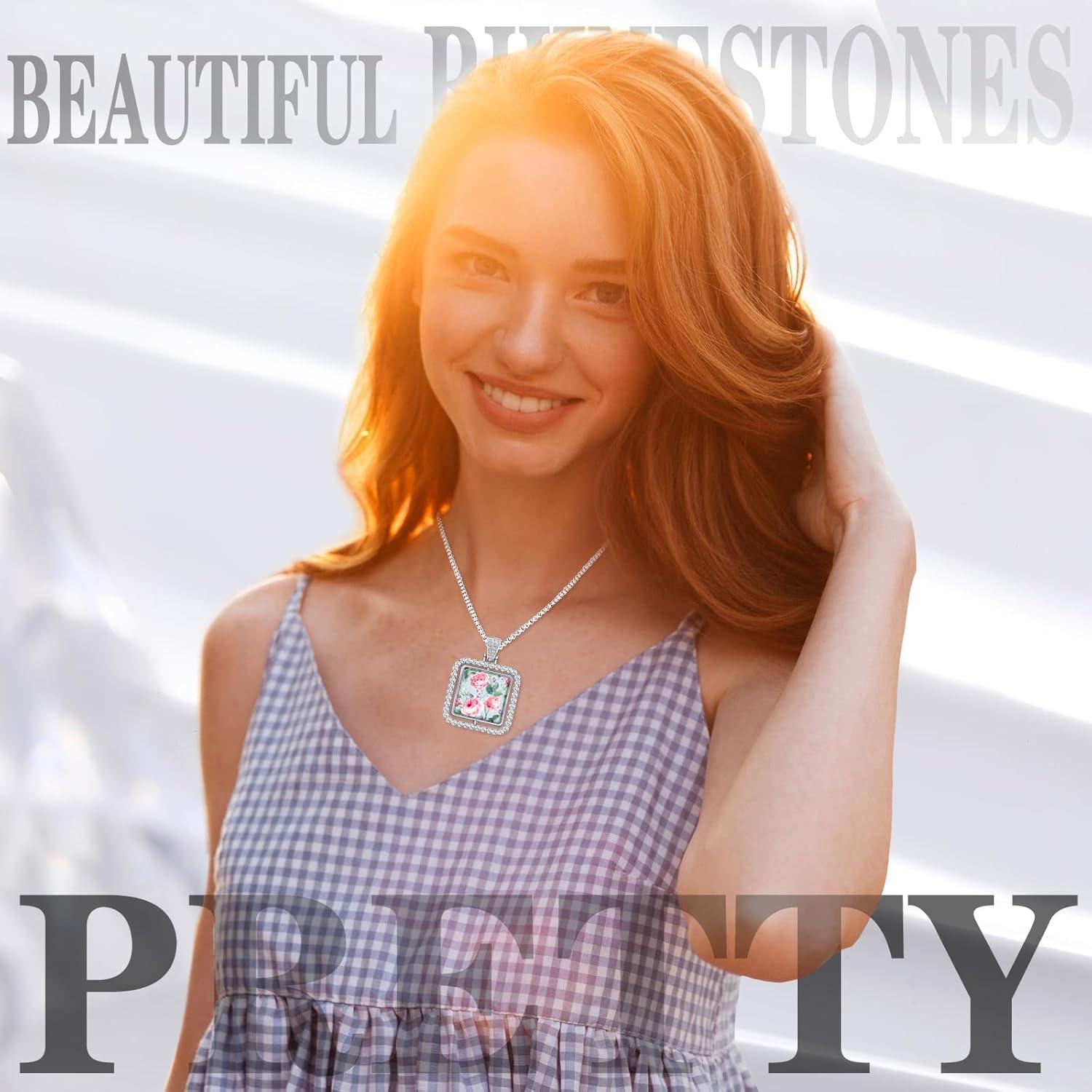 Conjunto de Pendientes de Rhinestone Junkin 24 Pcs Doble Cara