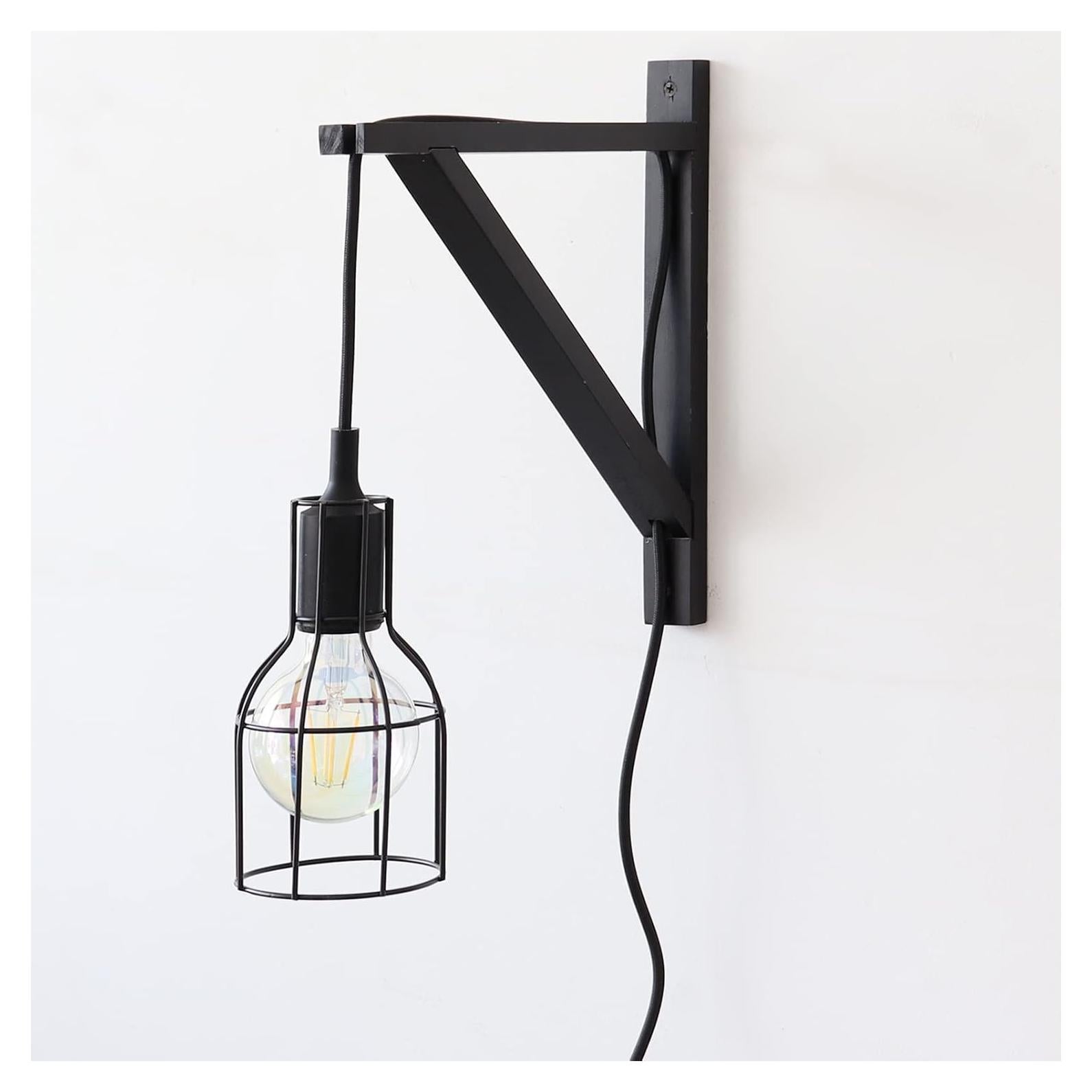 Soporte de Madera Montado en Pared FRIADE - Juego de 2, Negro