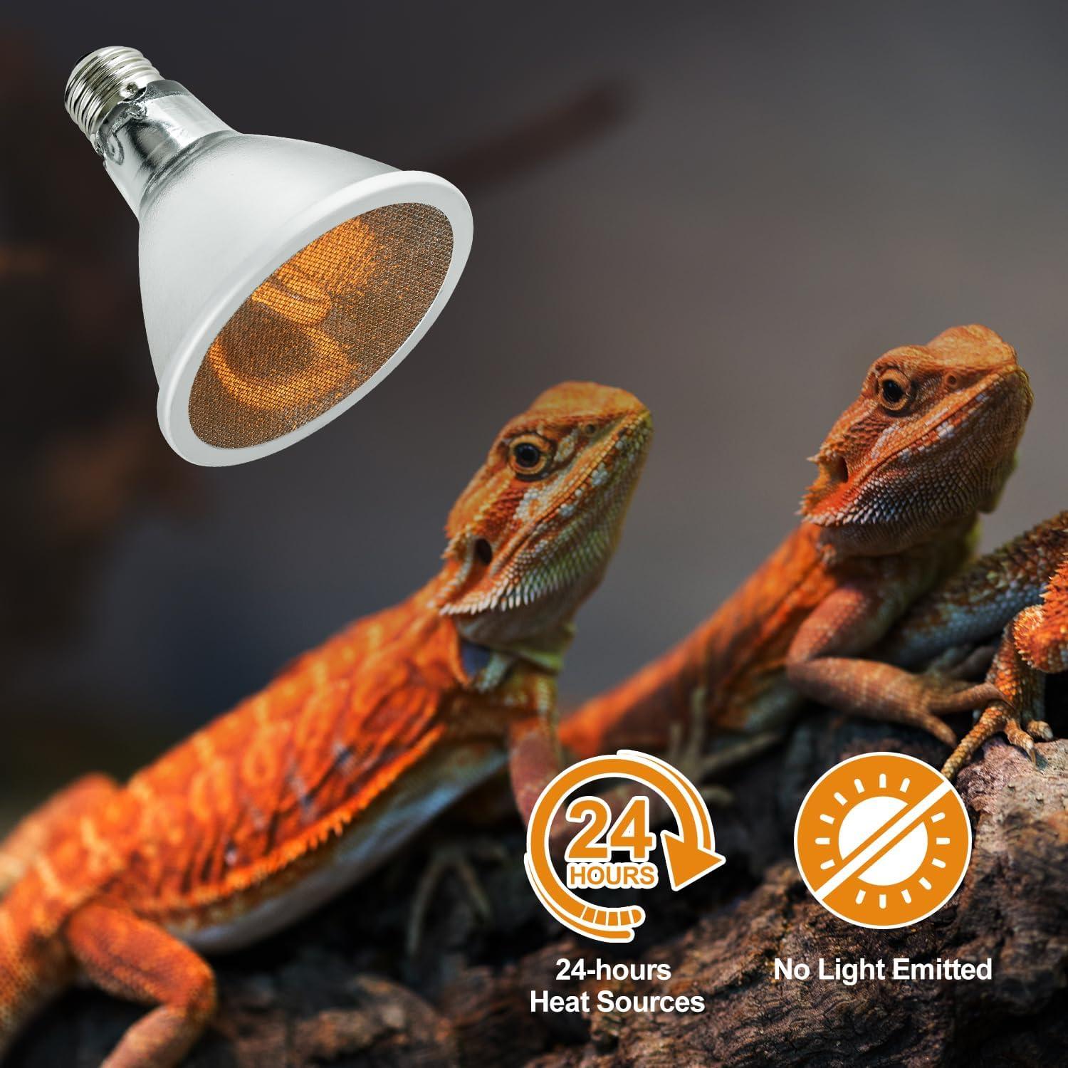 Lámpara de Calor Infrarrojo REPTI ZOO 80W para Reptiles
