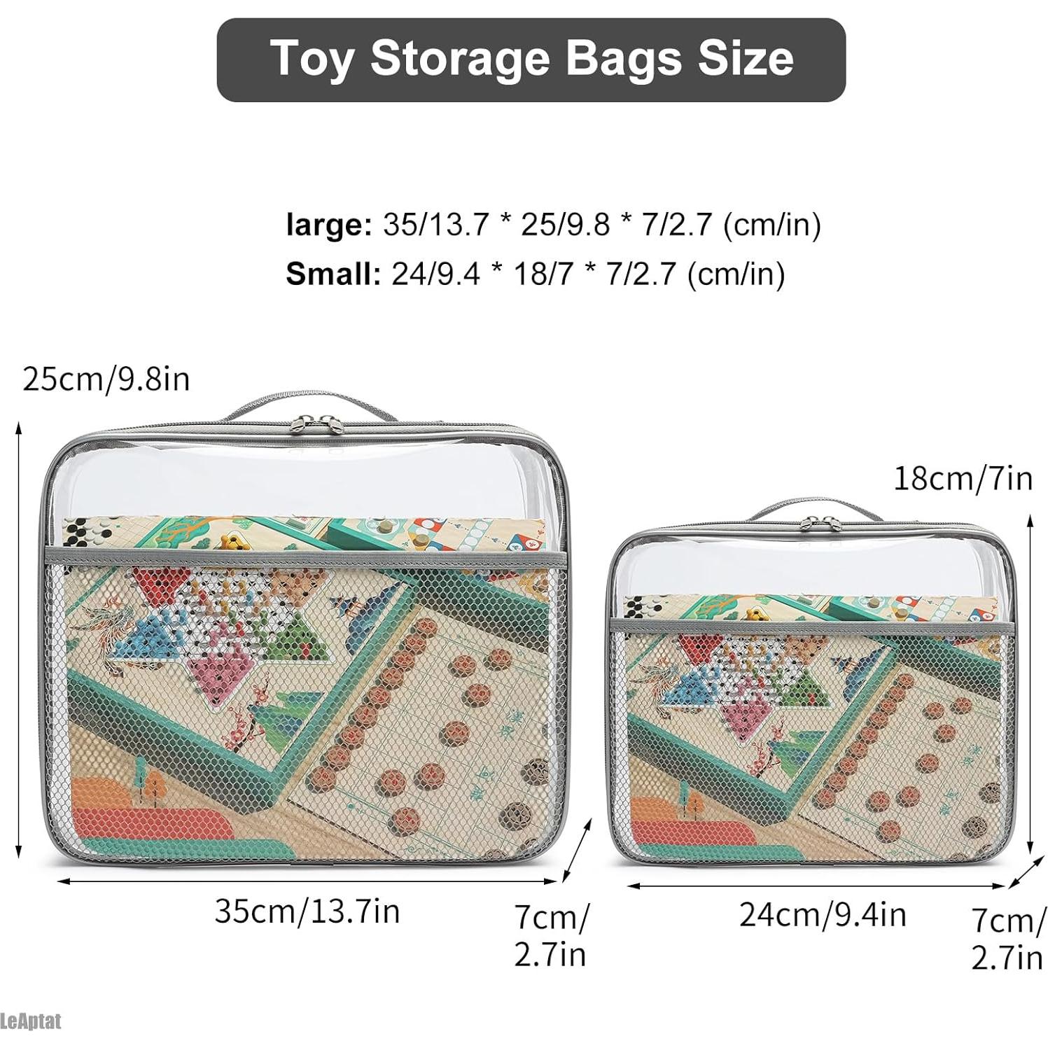 Paquete de 4 Bolsas de Almacenamiento de Juguetes LeAptat PVC